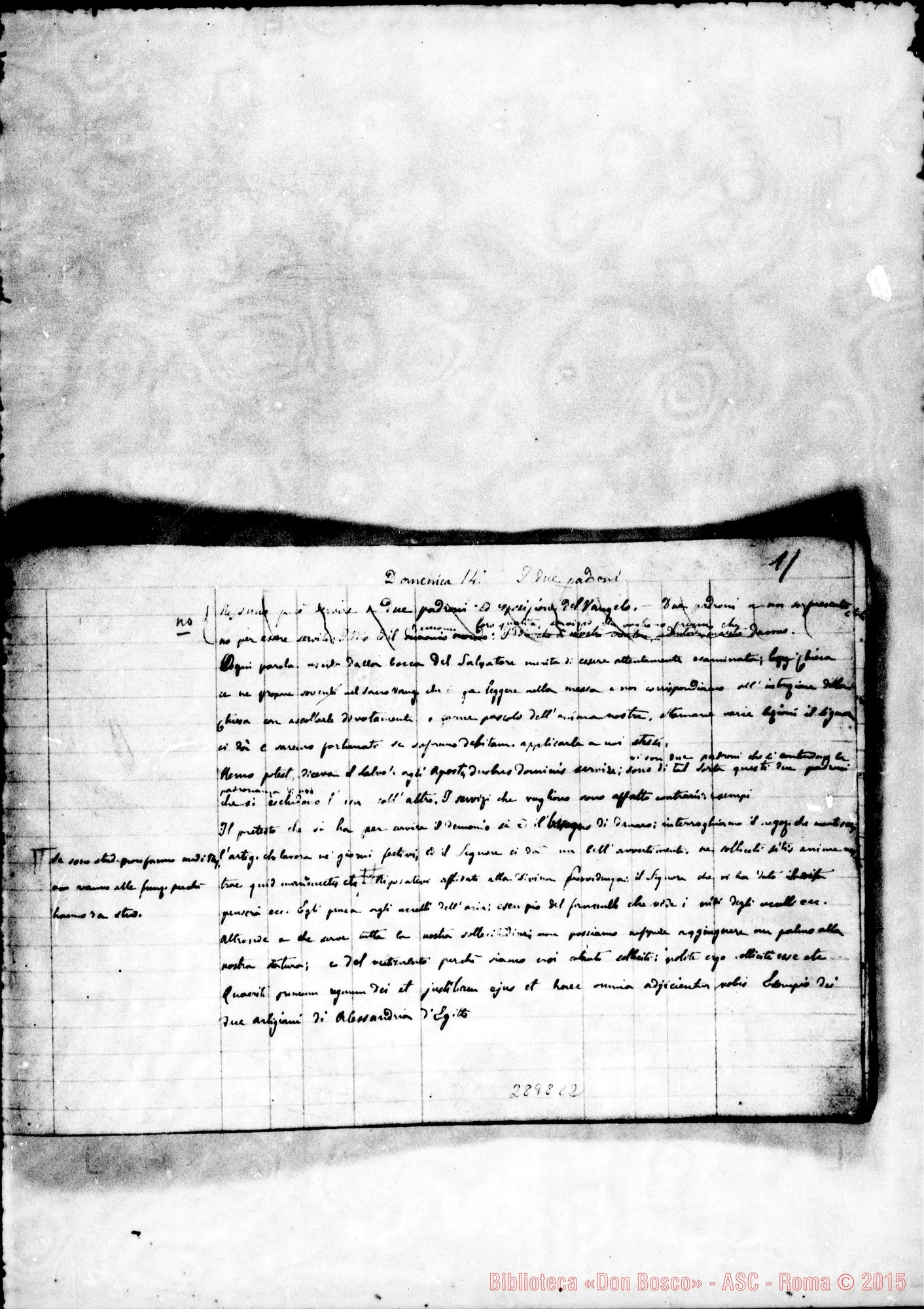 Fotogramma C 2 — Domenica XIV di Pentecoste: I due padroni. Altre domeniche