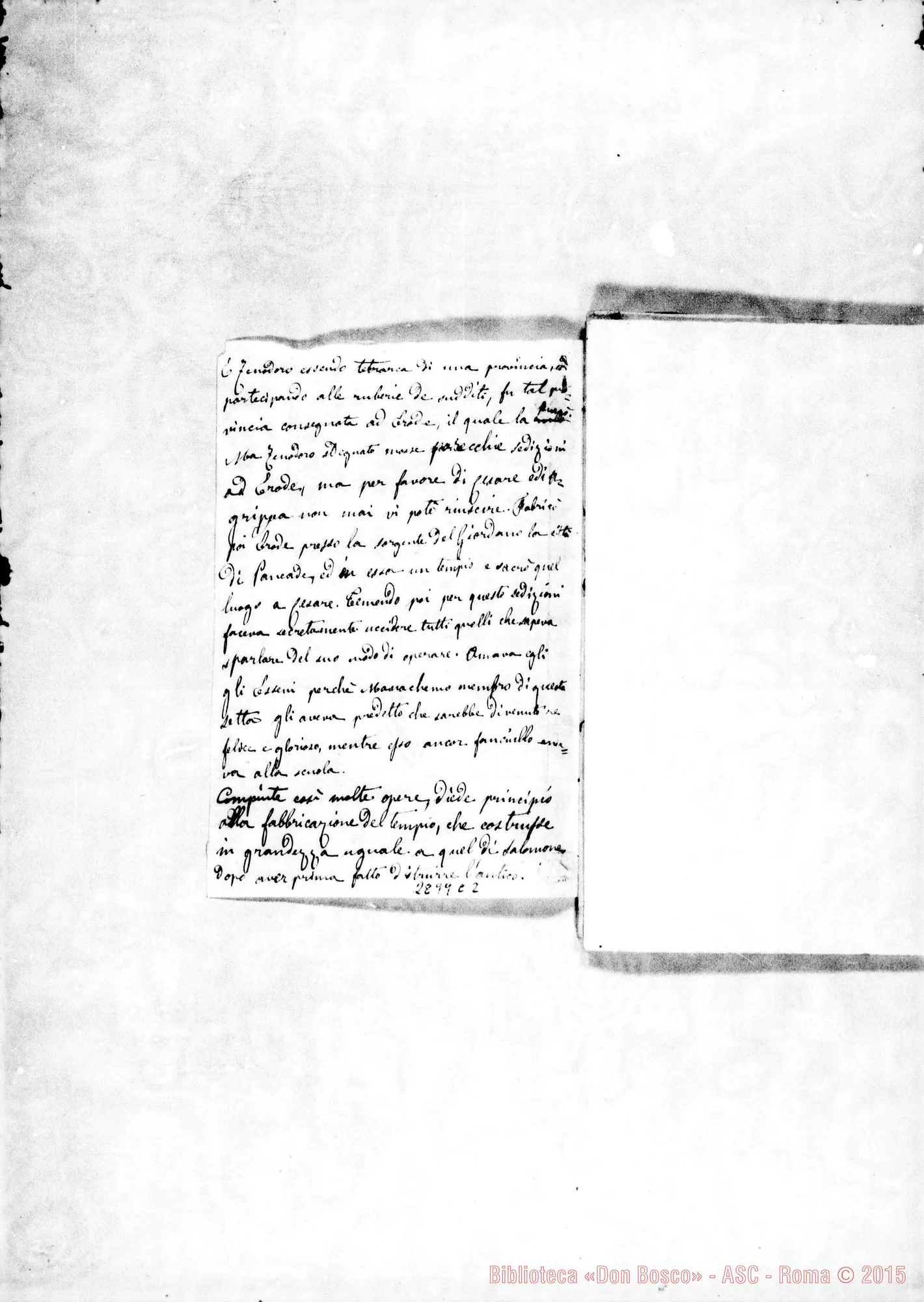 Fotogramma C 2 — Quadernetto: Storia Sacra: Conferenza
