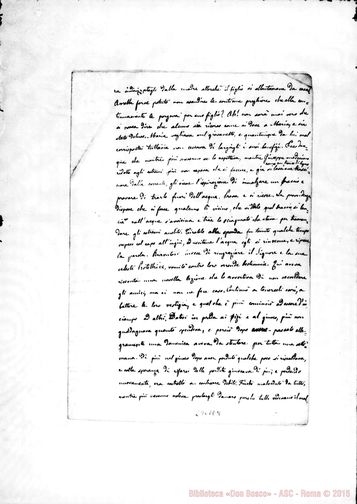 Fotogramma E 4 — Conversione operata da Maria