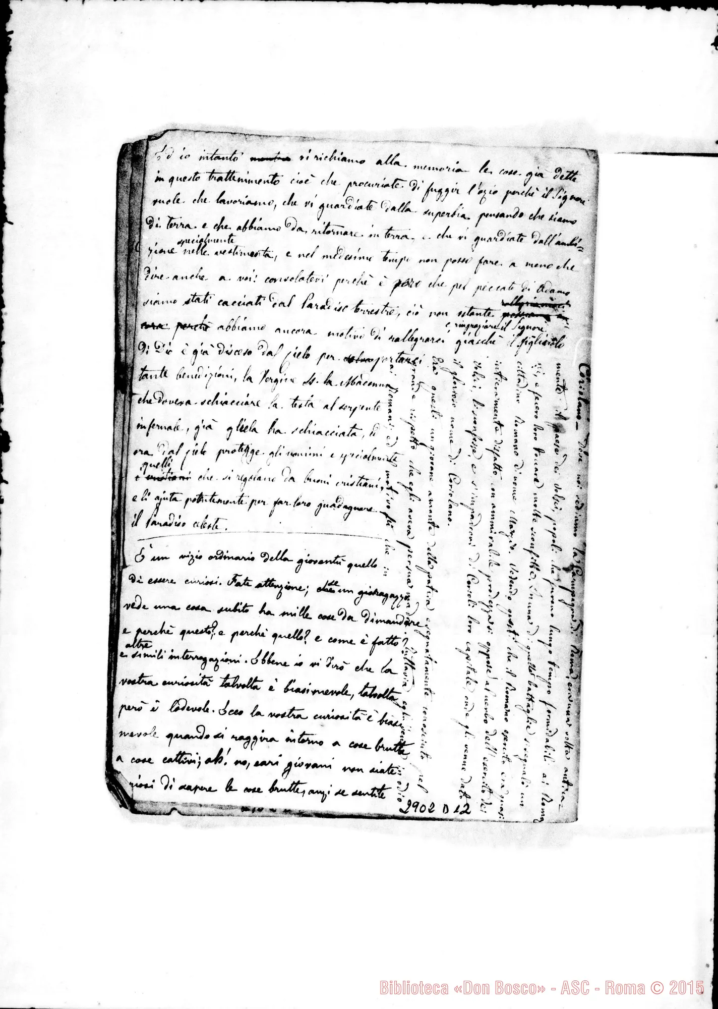 Fotogramma D 12 — Discorsetti-prediche ai ragazzi sulla Storia Sacra