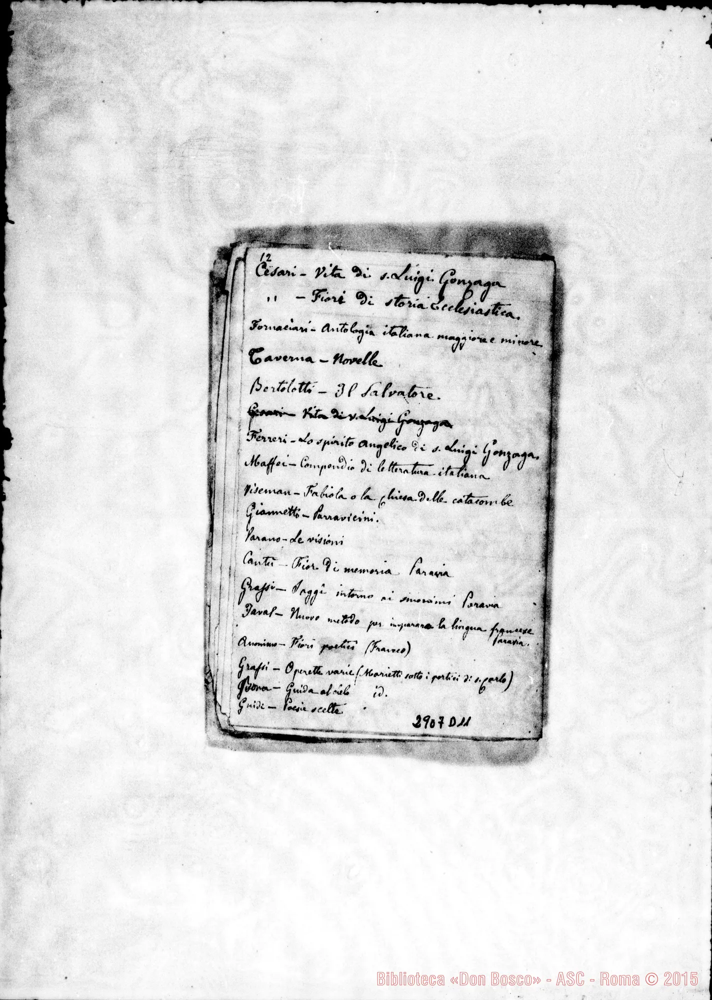 Fotogramma D 11 — Nota di libri di lettura amena