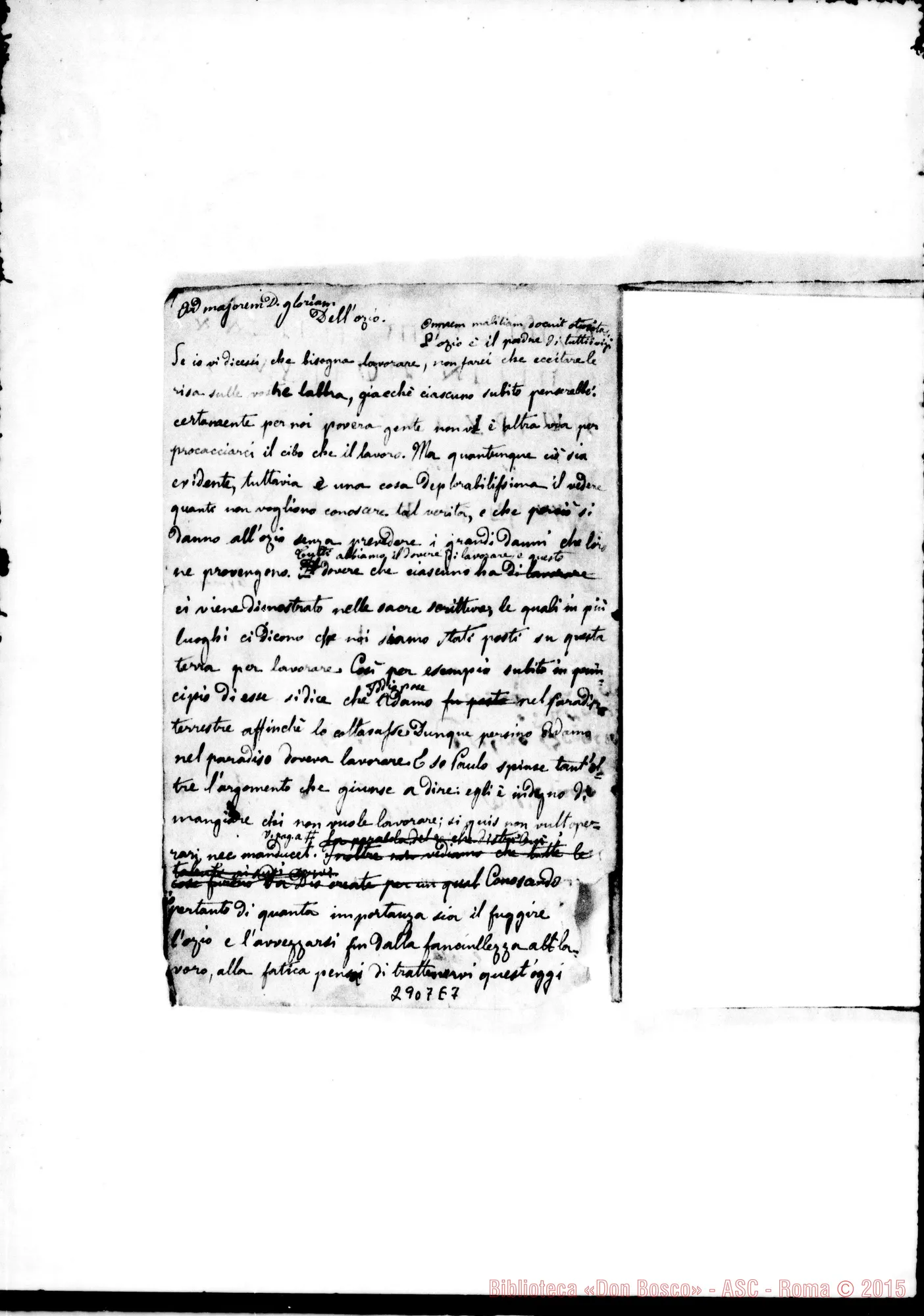 Fotogramma E 7 — Prediche: Dell’ozio