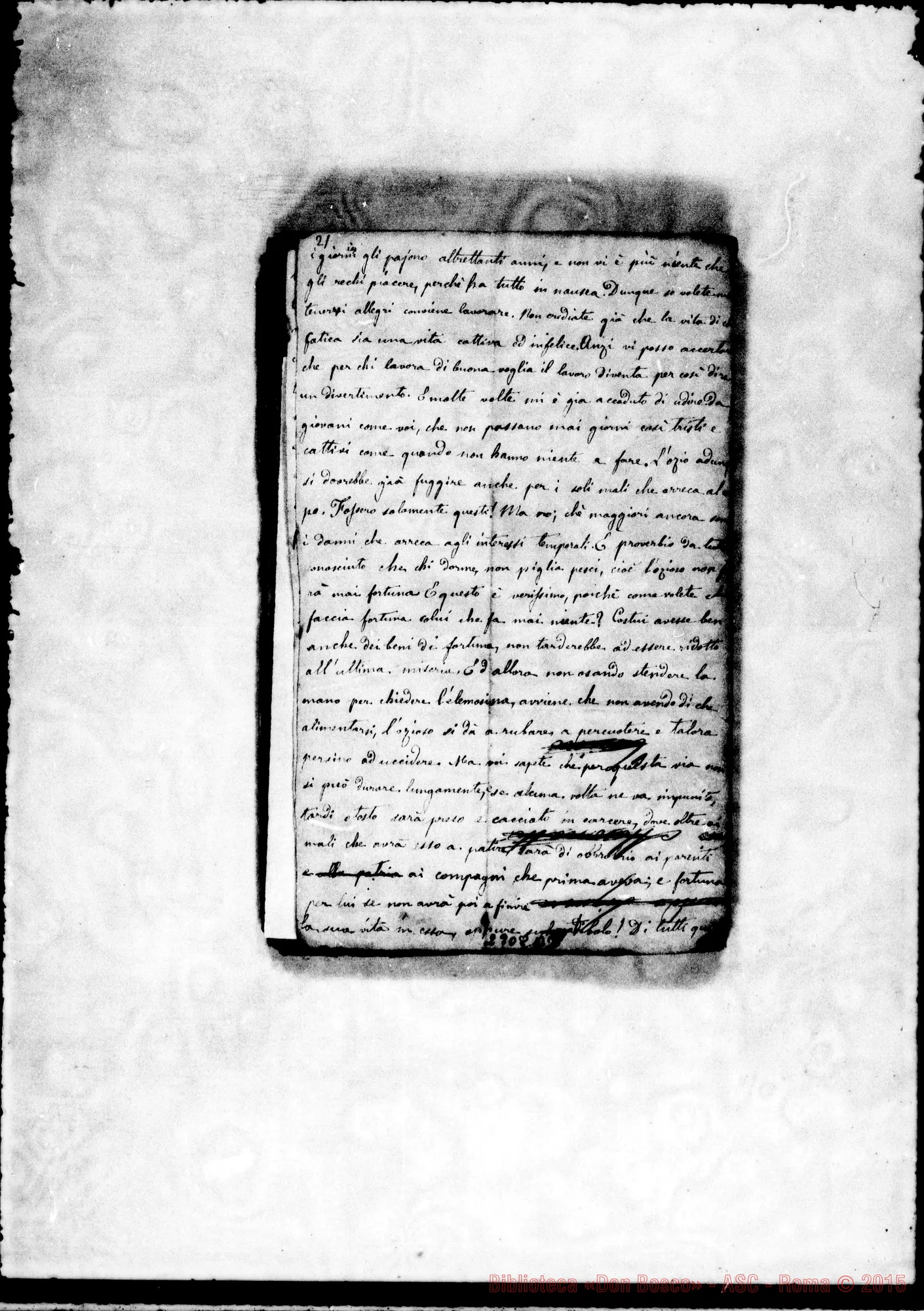 Fotogramma B 2 — Prediche: Dell’ozio