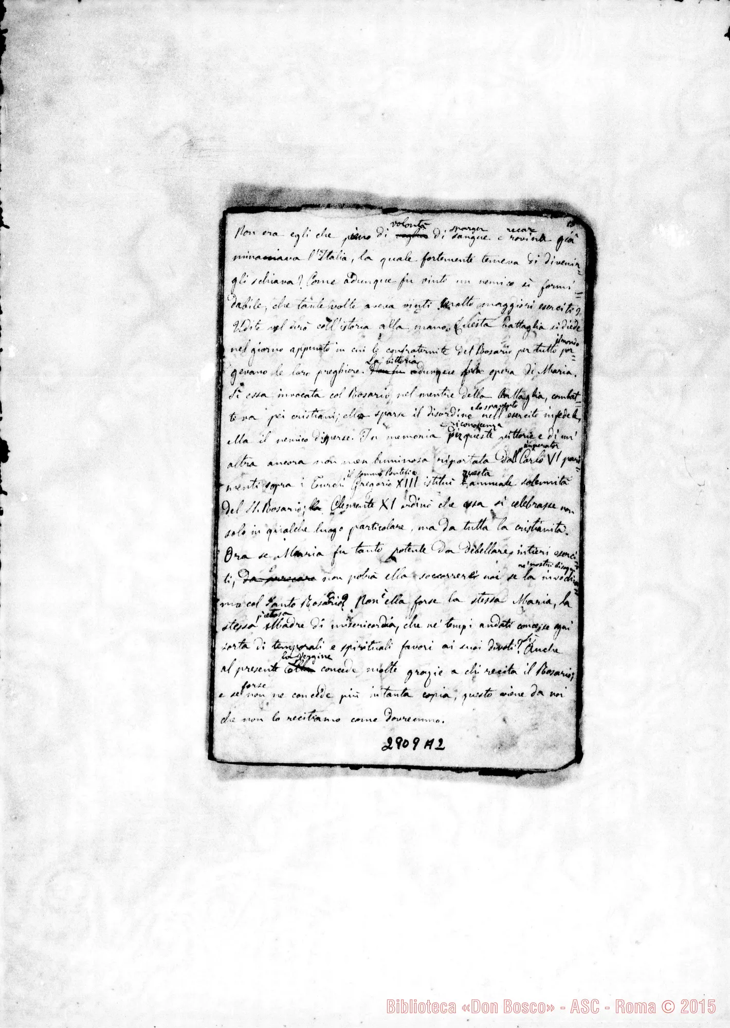 Fotogramma A 2 — Sulla Madonna del Rosario