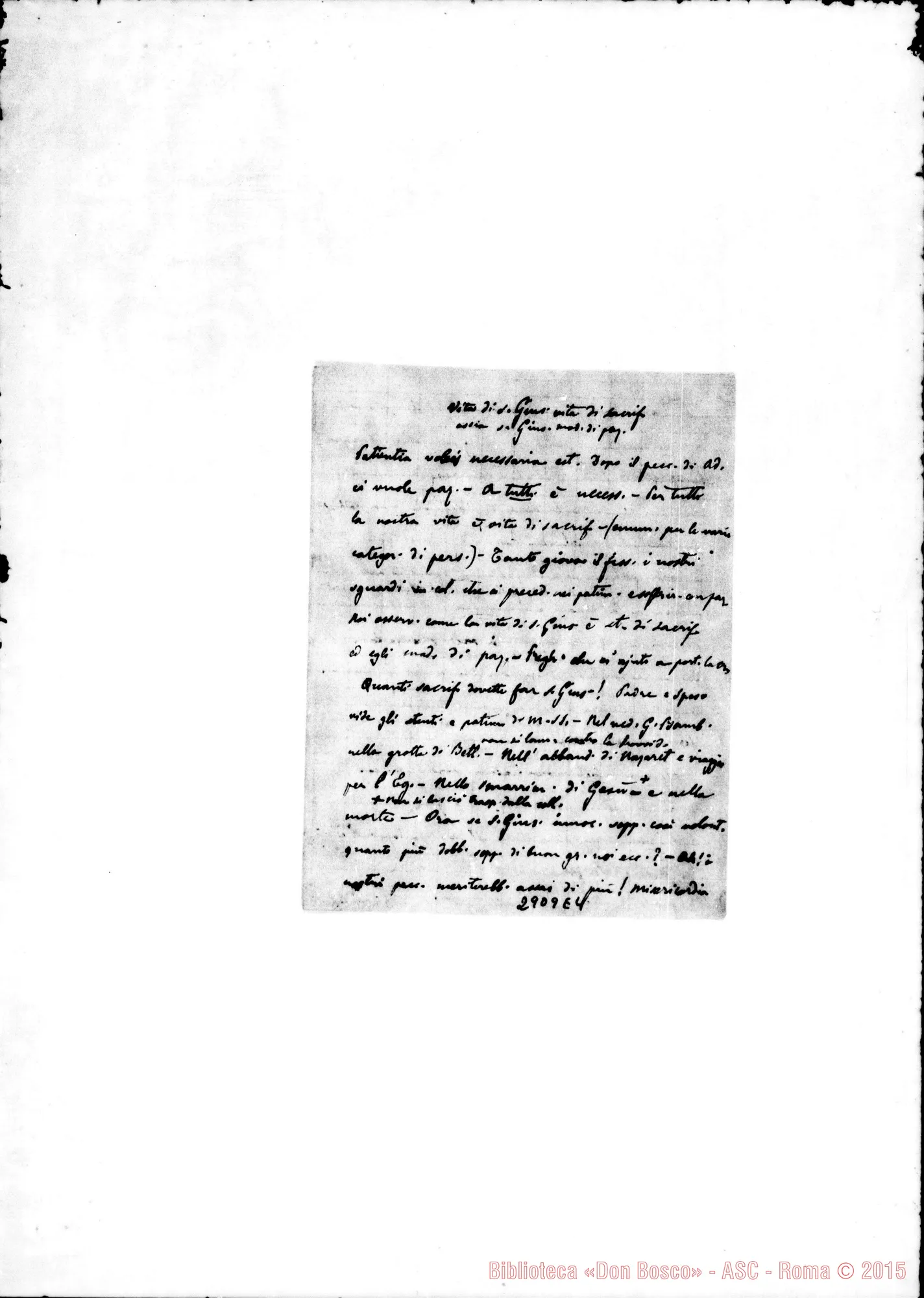 Fotogramma E 4 — Vita di sacrifici di S. Giuseppe