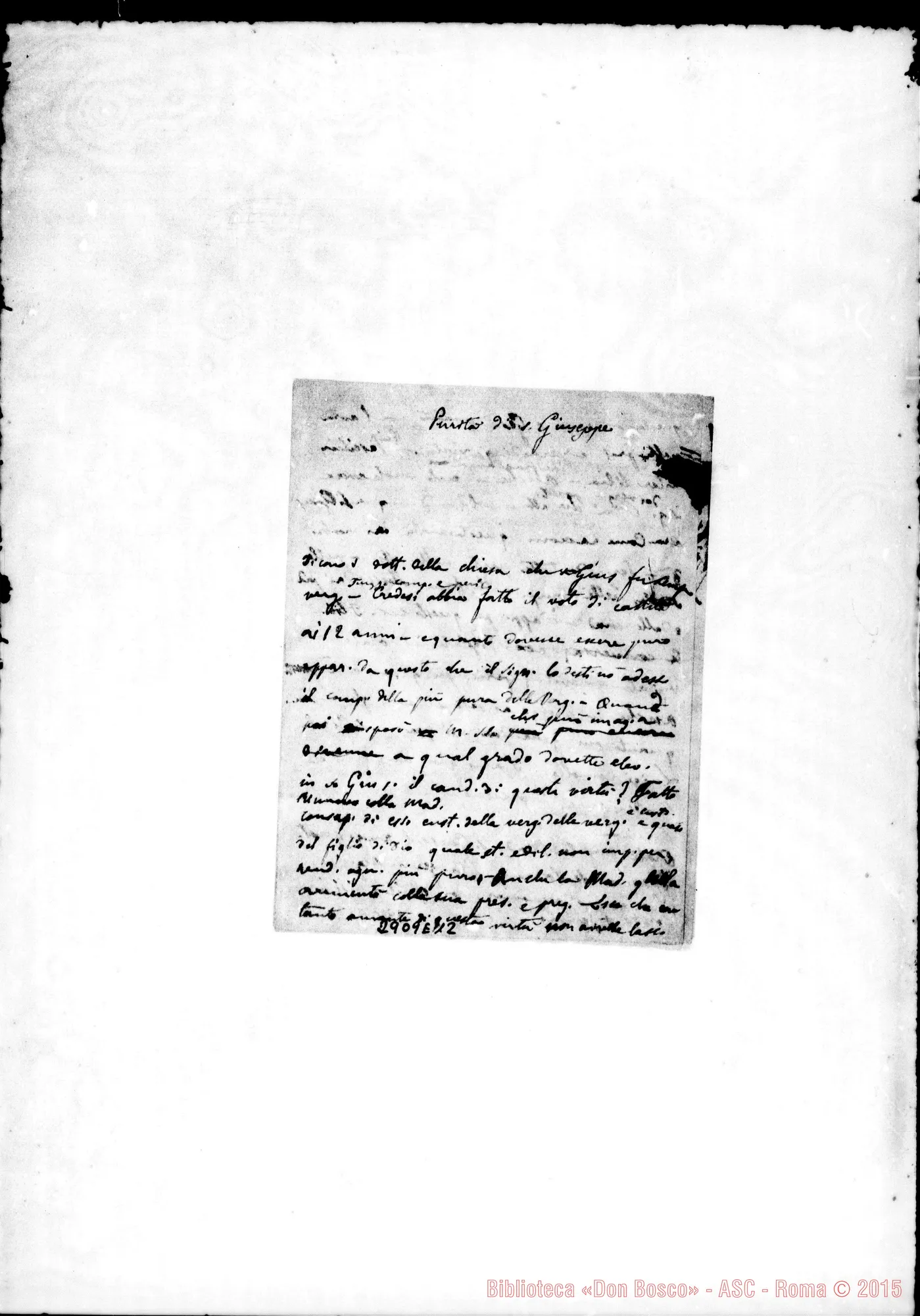 Fotogramma E 12 — S. Giuseppe: purità
