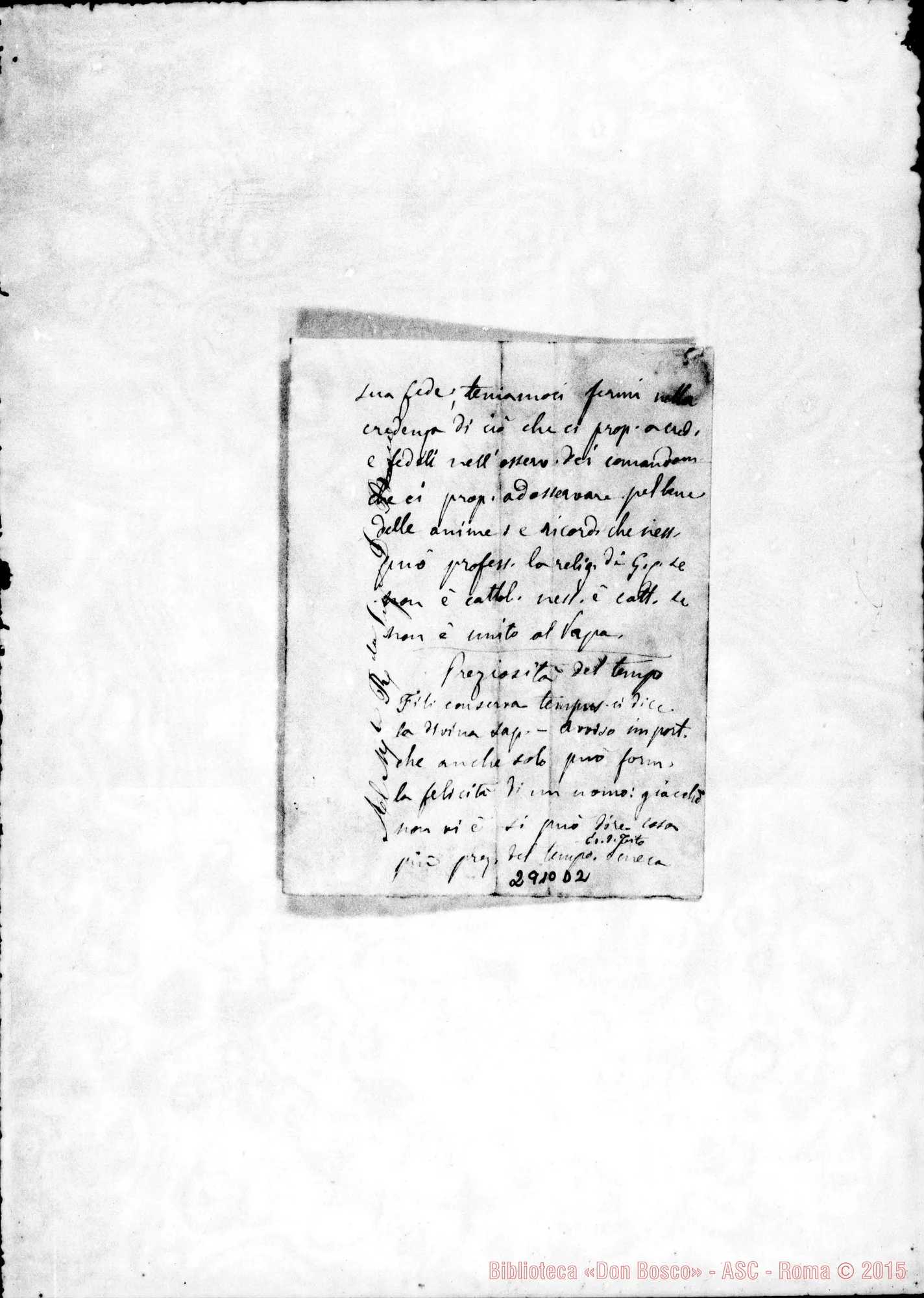 Fotogramma D 2 — Ordine nell’opere della Provvidenza