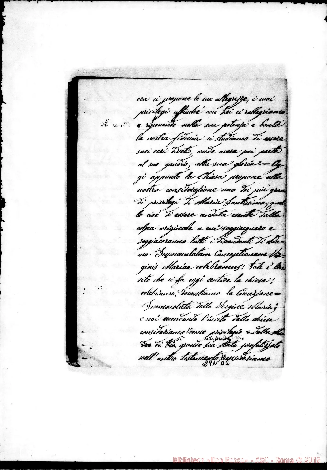 Fotogramma D 2 — Prediche: Quaderno: La Concezione