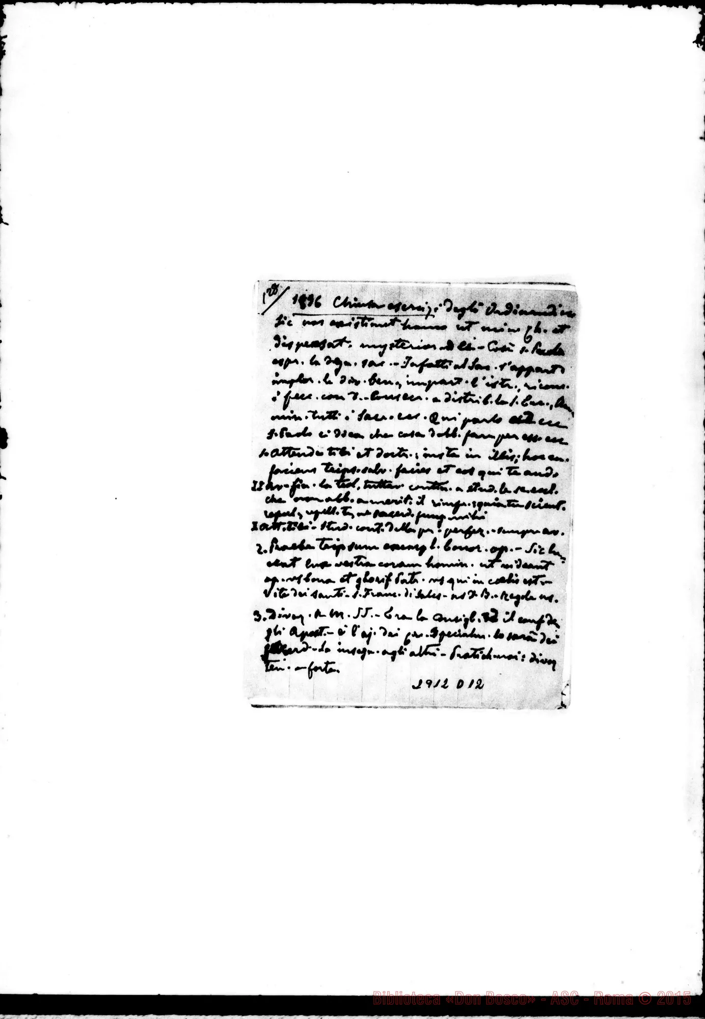 Fotogramma D 12 — 11.. Ricordi agli esercitandi negli anni 1891-1892-1896-1897