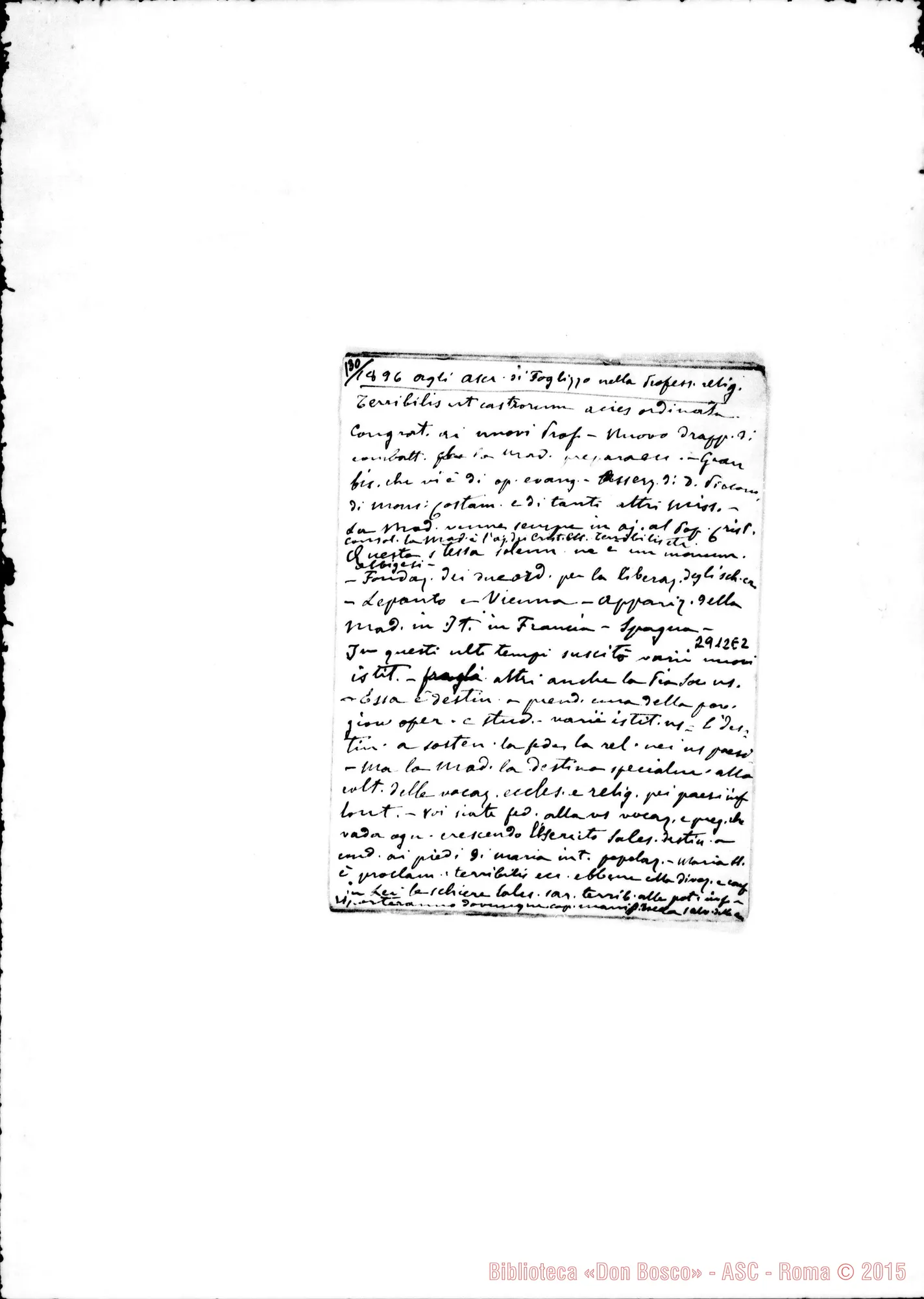 Fotogramma E 2 — 11.. Ricordi agli esercitandi negli anni 1891-1892-1896-1897