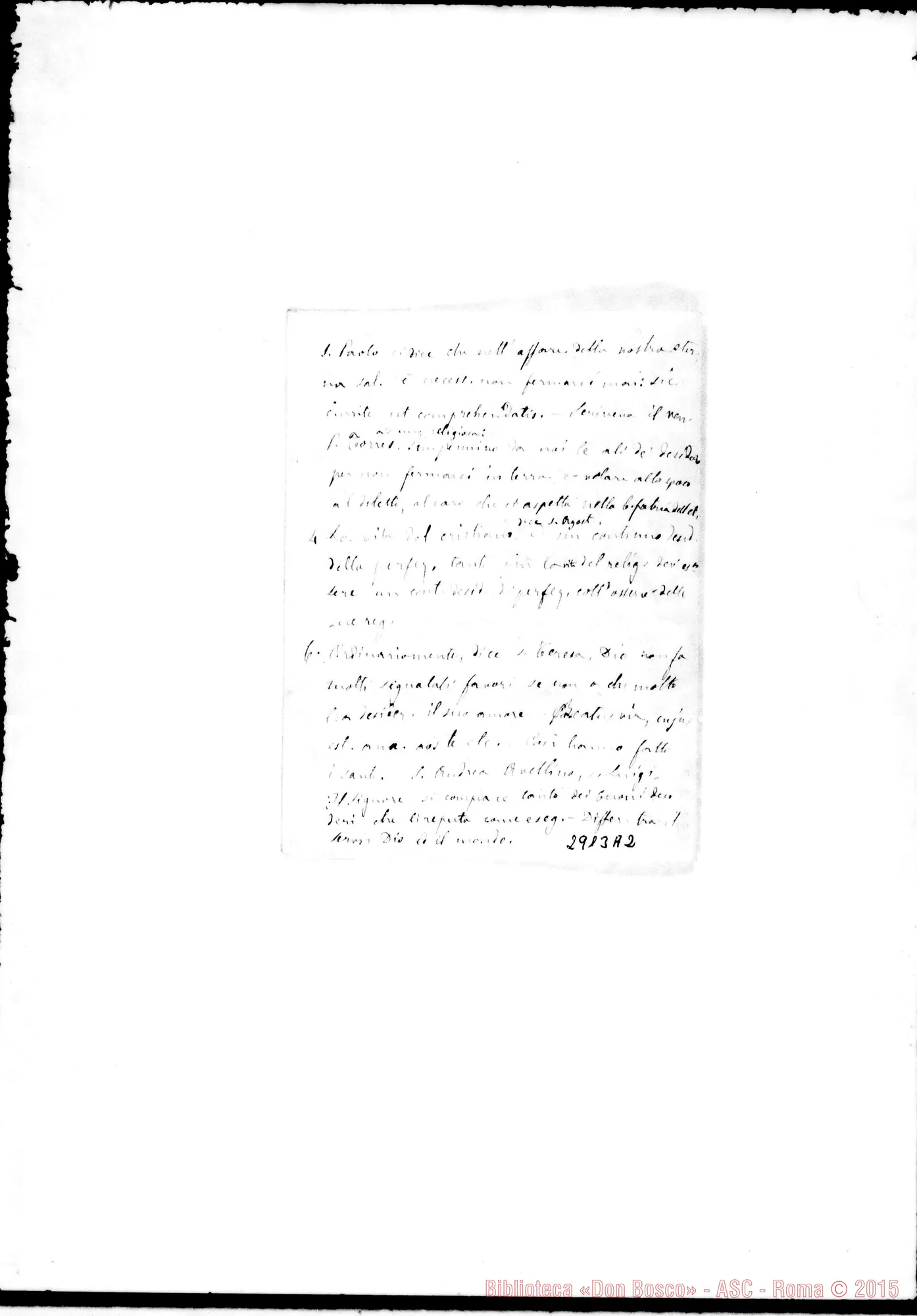 Fotogramma A 2 — Esercizi Spirituali per Monache: Del desiderio della perfezione