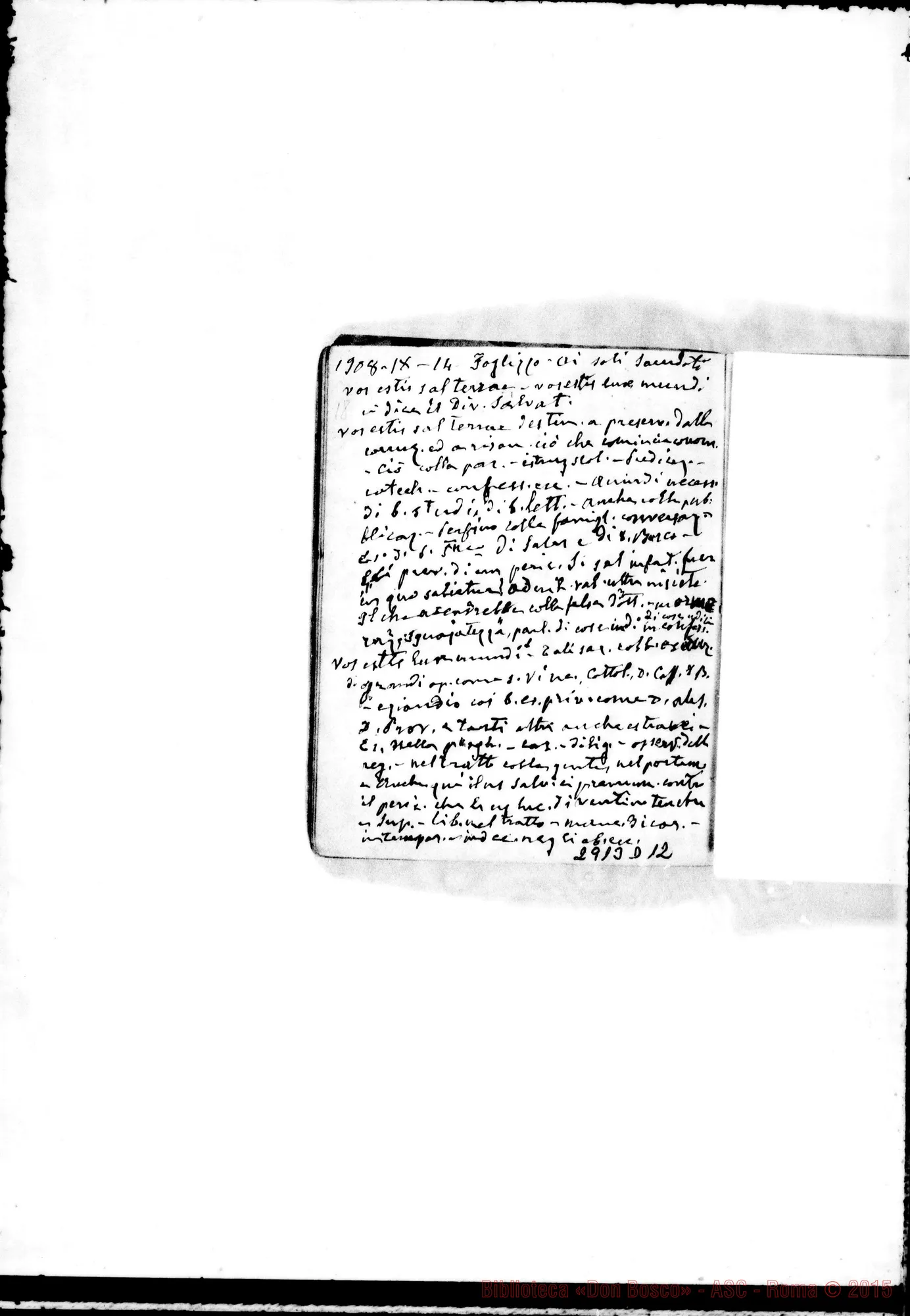 Fotogramma D 12 — Discorsi d’occasione: Dal 24 maggio 1908, fino al 17 ottobre 1909