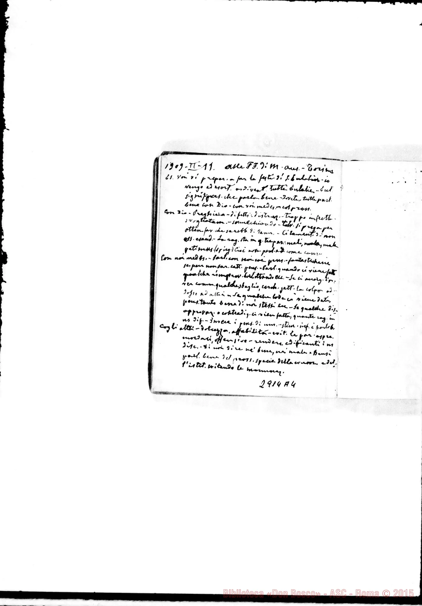Fotogramma A 4 — Discorsi d’occasione: Dal 24 maggio 1908, fino al 17 ottobre 1909