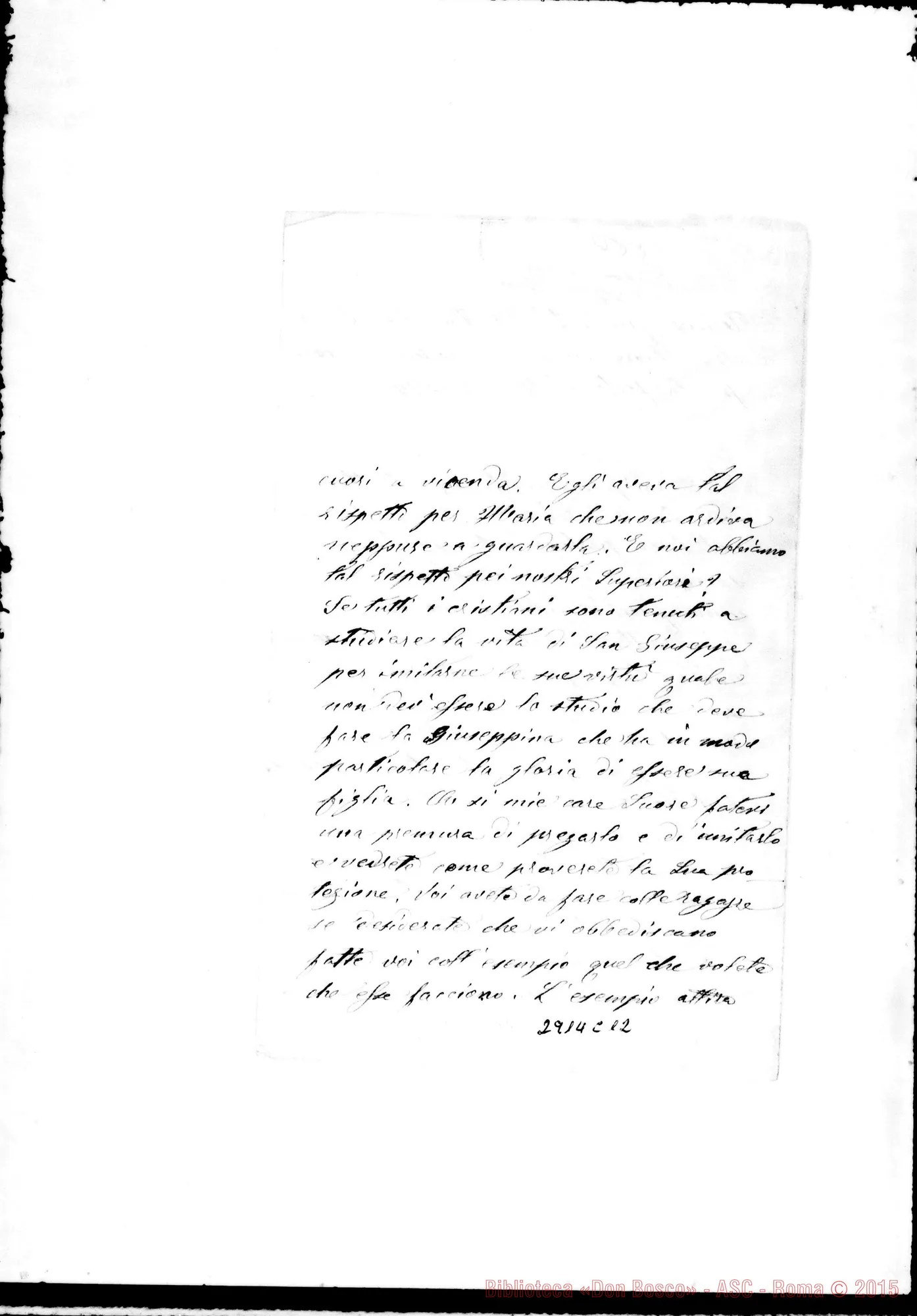 Fotogramma C 12 — Prediche: Triduo predicato nel 1909 al Rifugio. Ms. all.