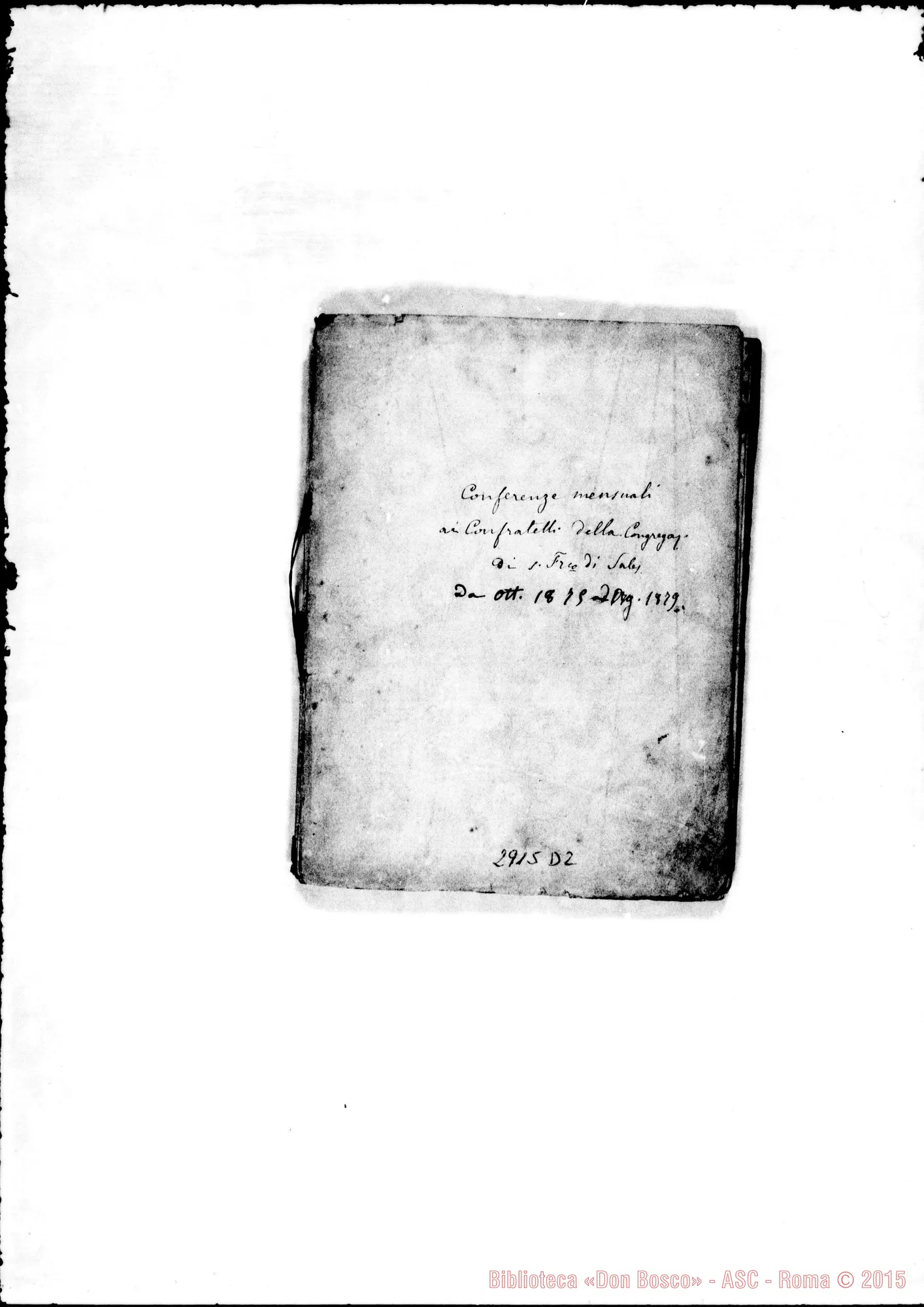 Fotogramma D 2 — Ai confratelli: da ott.1875 ad ago. 1879