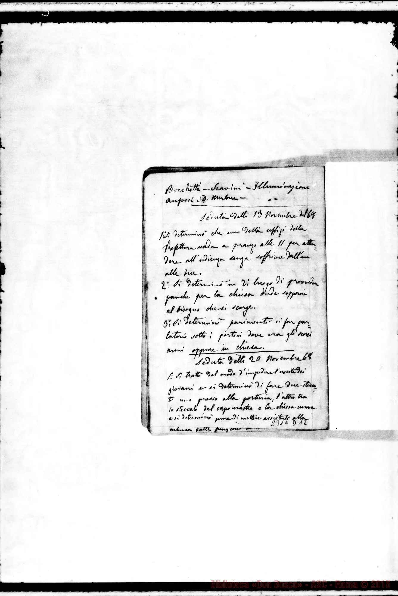 Fotogramma D 12 — Deliberazioni Capitolari: Dal 1866 al 18-12-1870