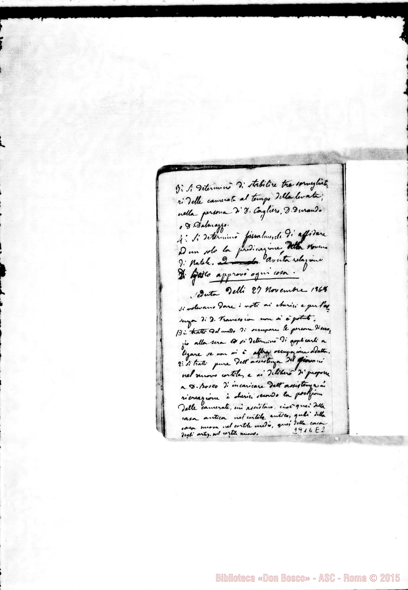 Fotogramma E 2 — Deliberazioni Capitolari: Dal 1866 al 18-12-1870