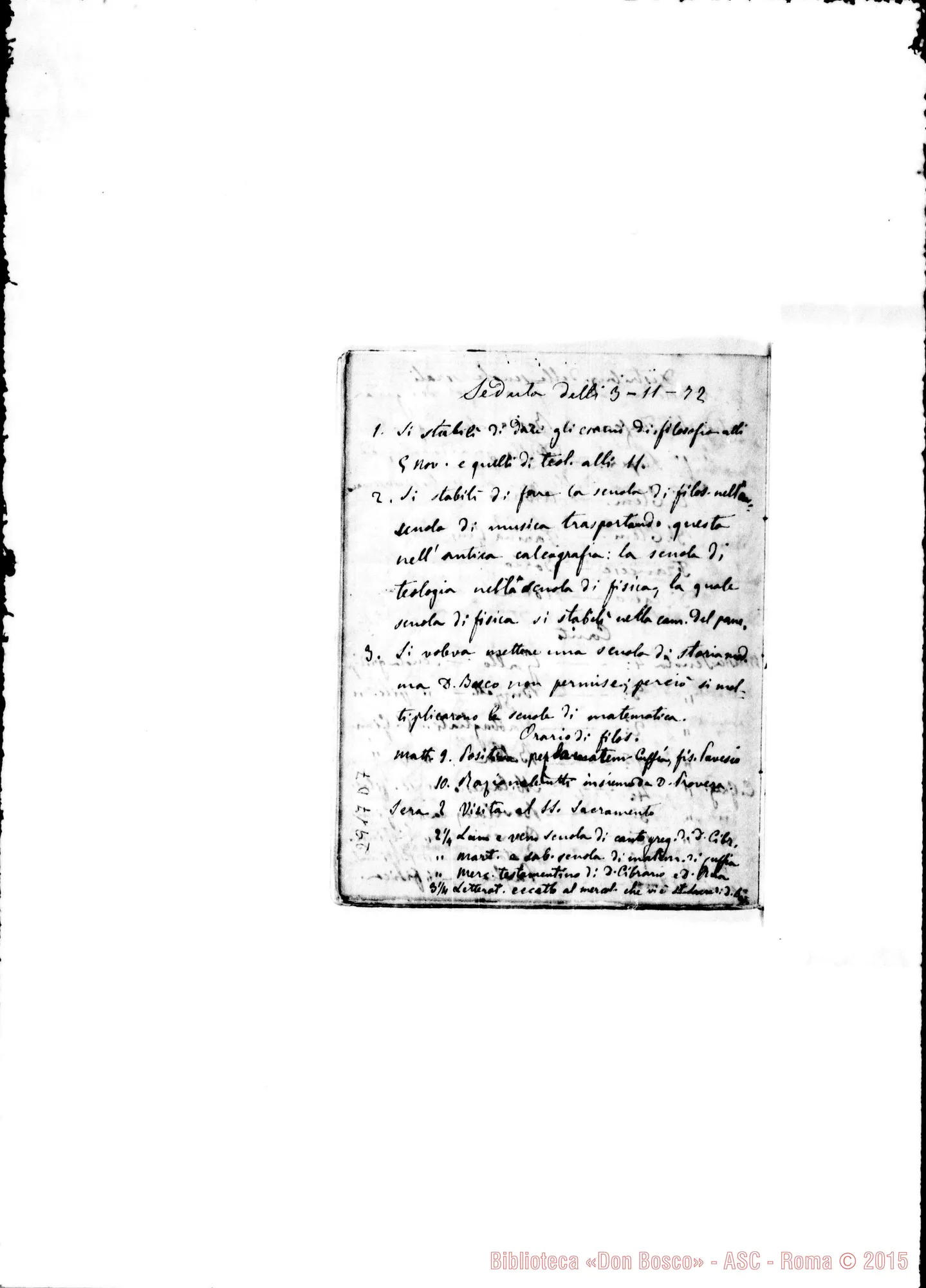 Fotogramma D 7 — Dal 9-11-1871 al 1-11-1873
