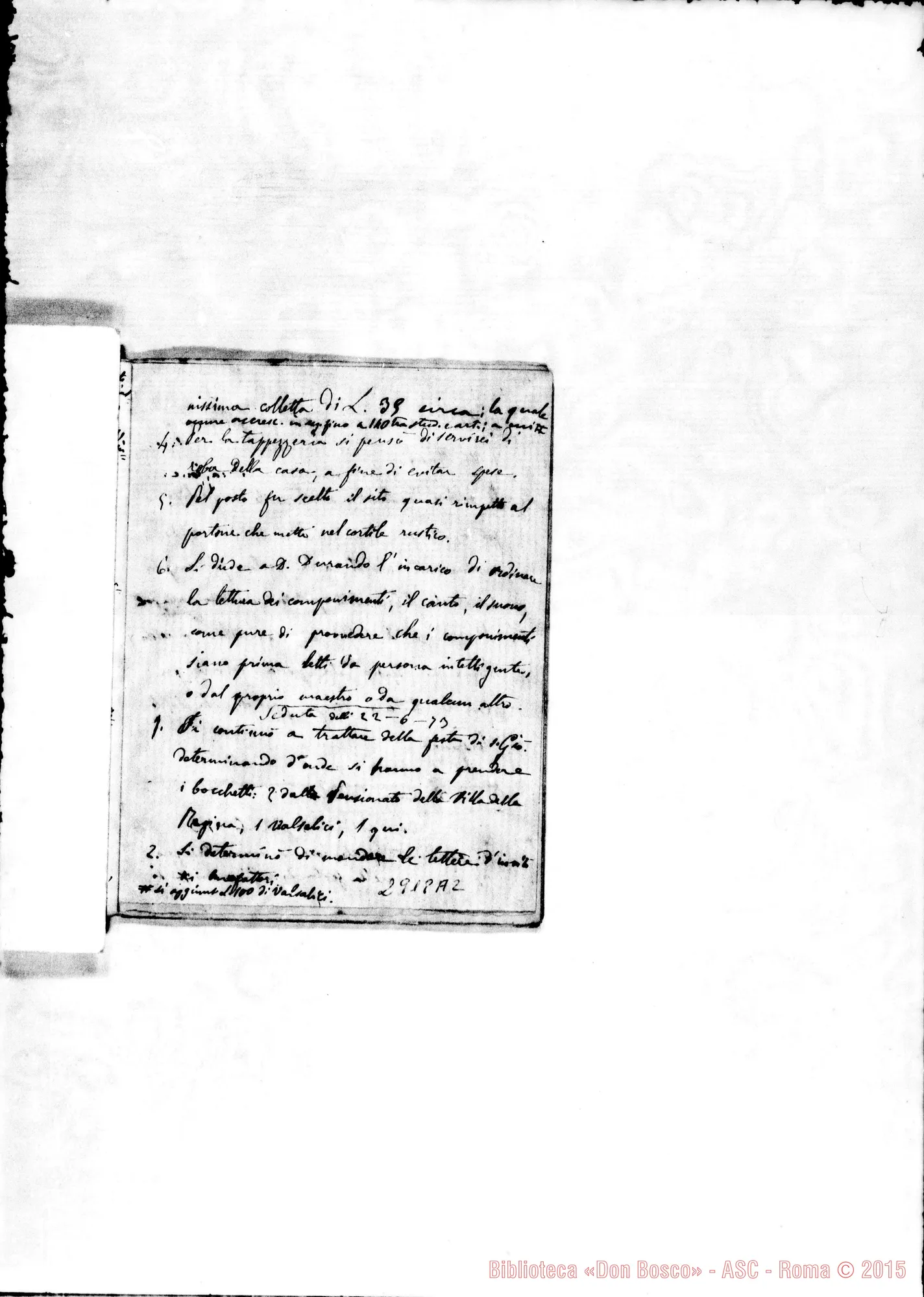 Fotogramma A 2 — Dal 9-11-1871 al 1-11-1873