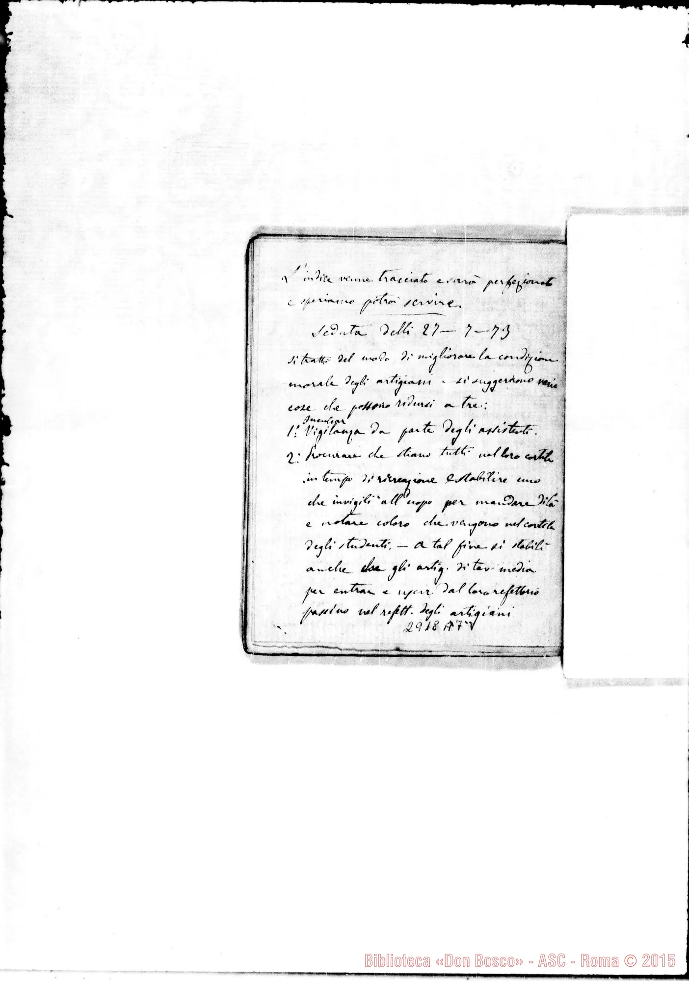 Fotogramma A 7 — Dal 9-11-1871 al 1-11-1873