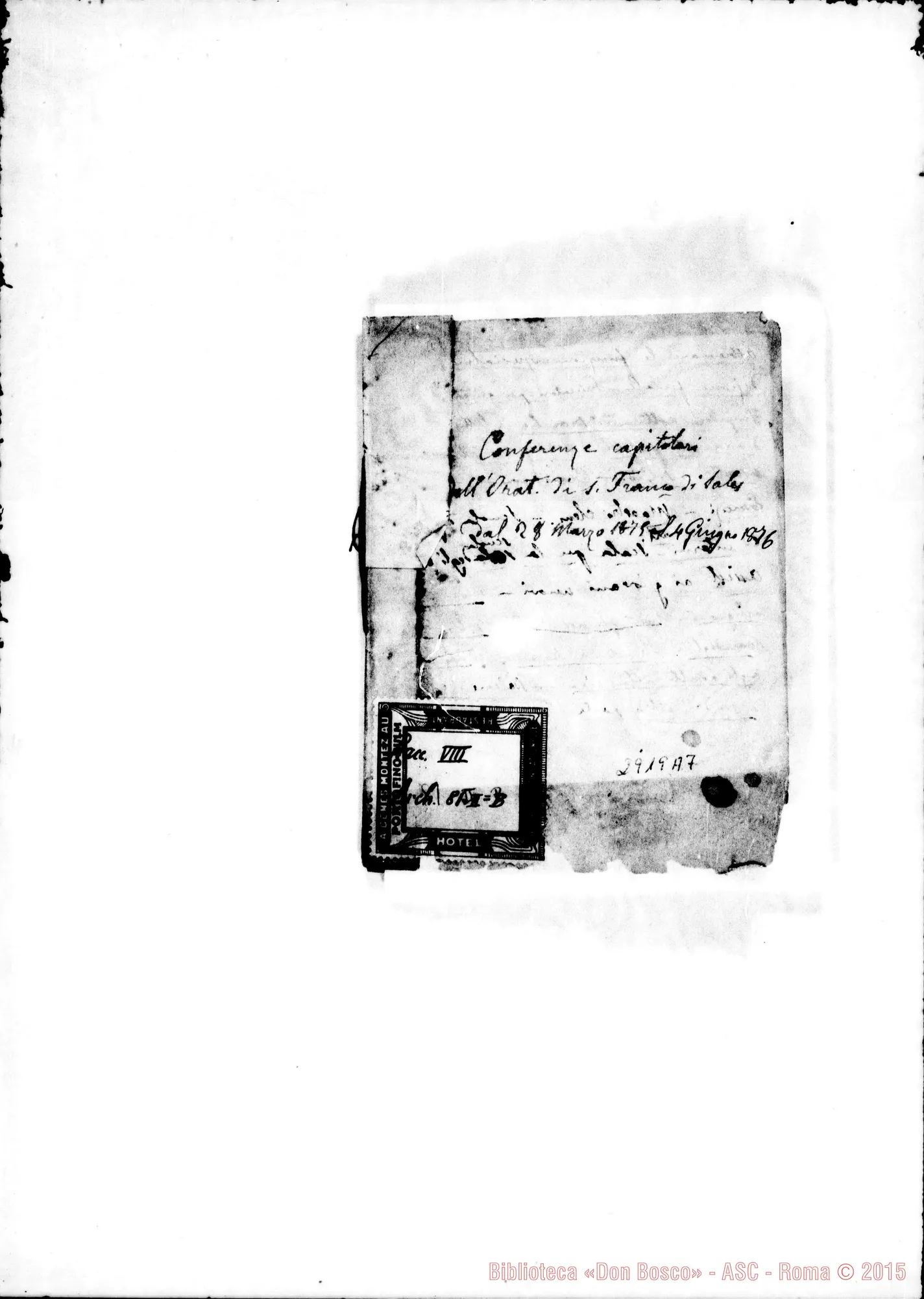 Fotogramma A 7 — Dal 28-03-1875 al 4-06-1876