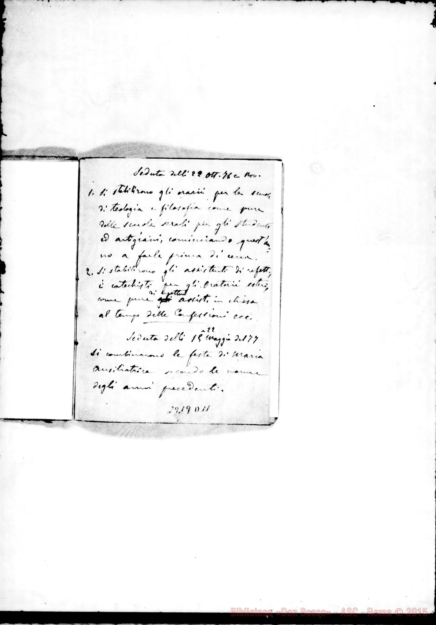 Fotogramma D 11 — Dai giù. 1876 al mag. 1877