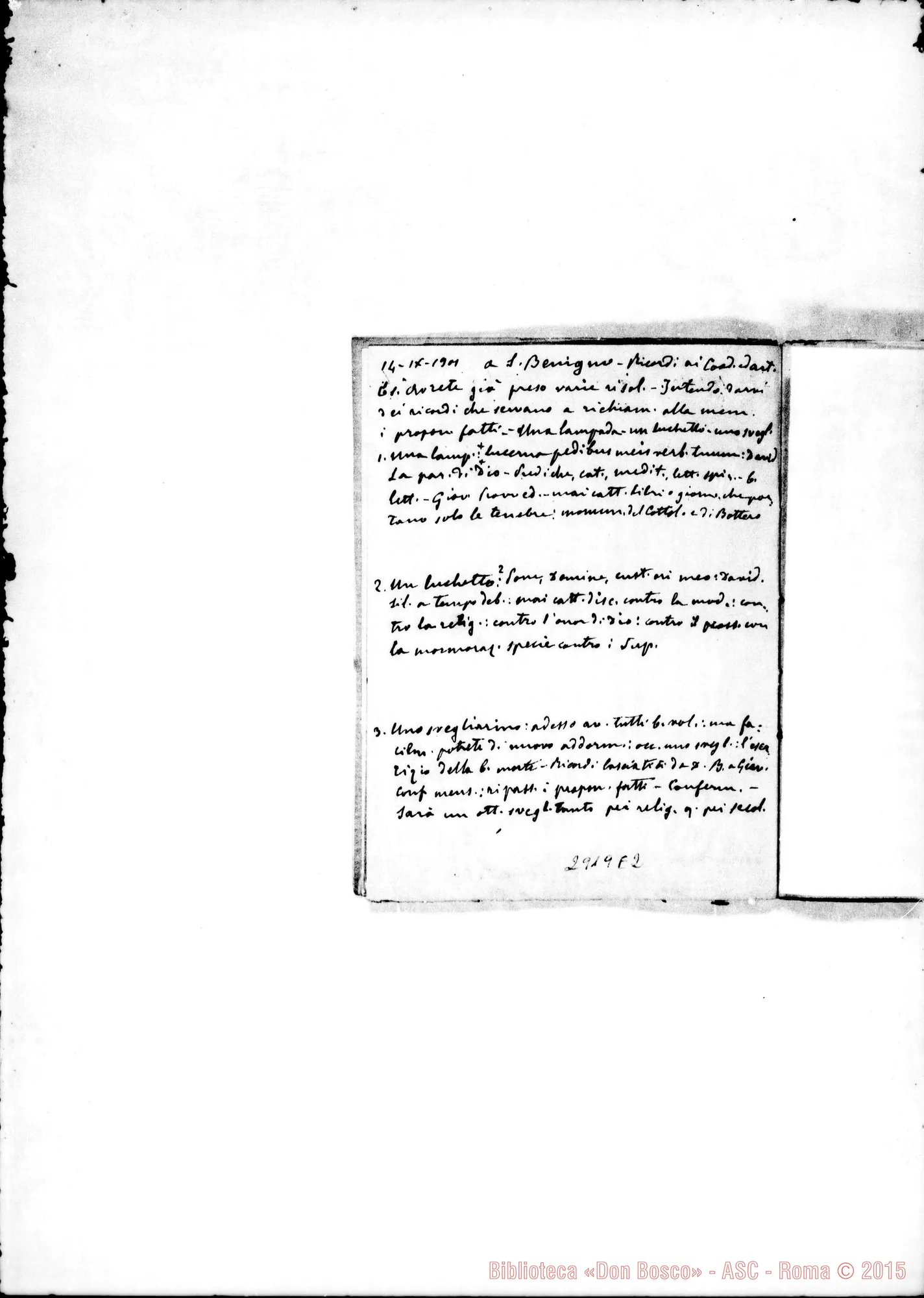 Fotogramma E 2 — Dai giù. 1876 al mag. 1877