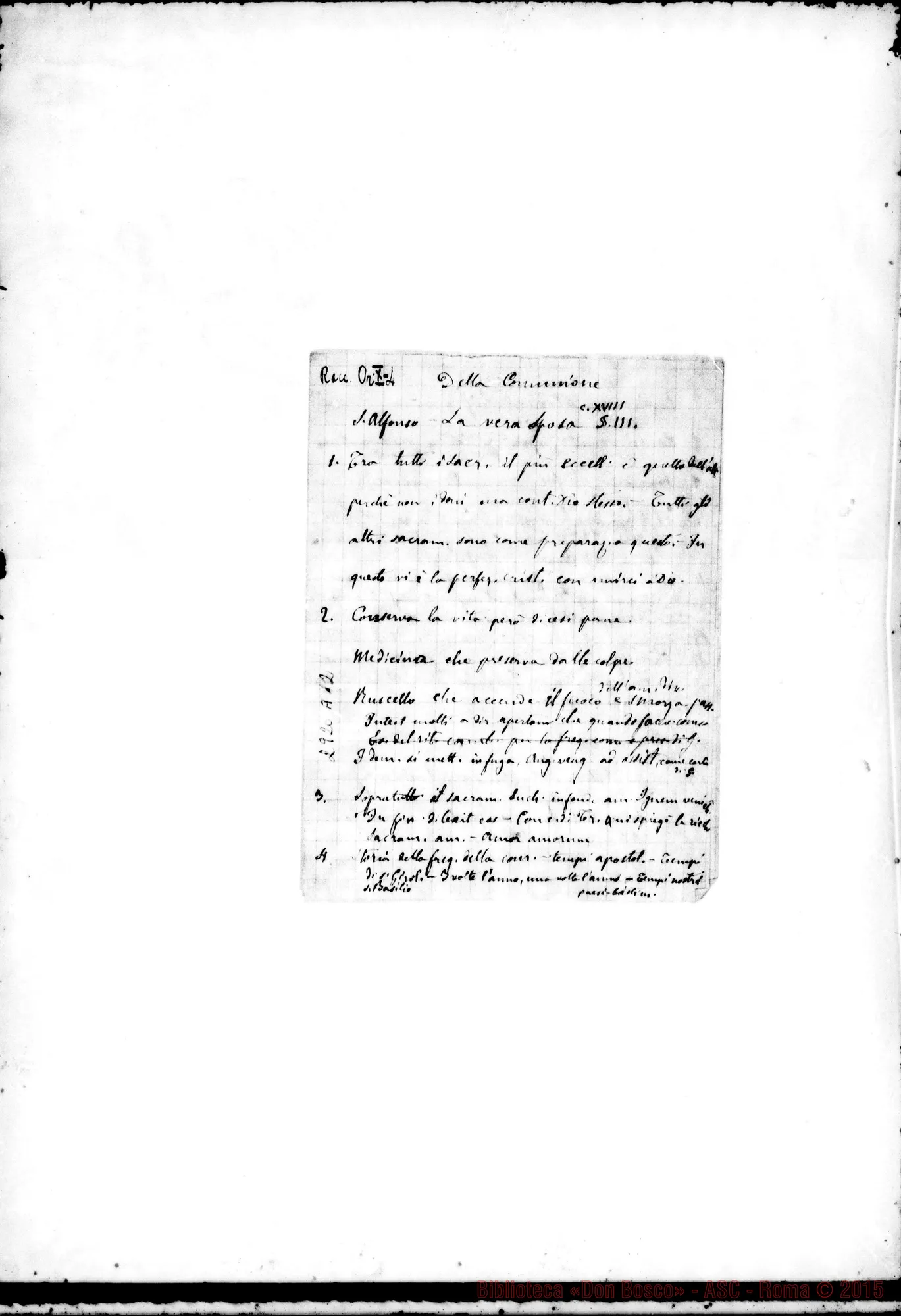 Fotogramma A 12 — Della comunione