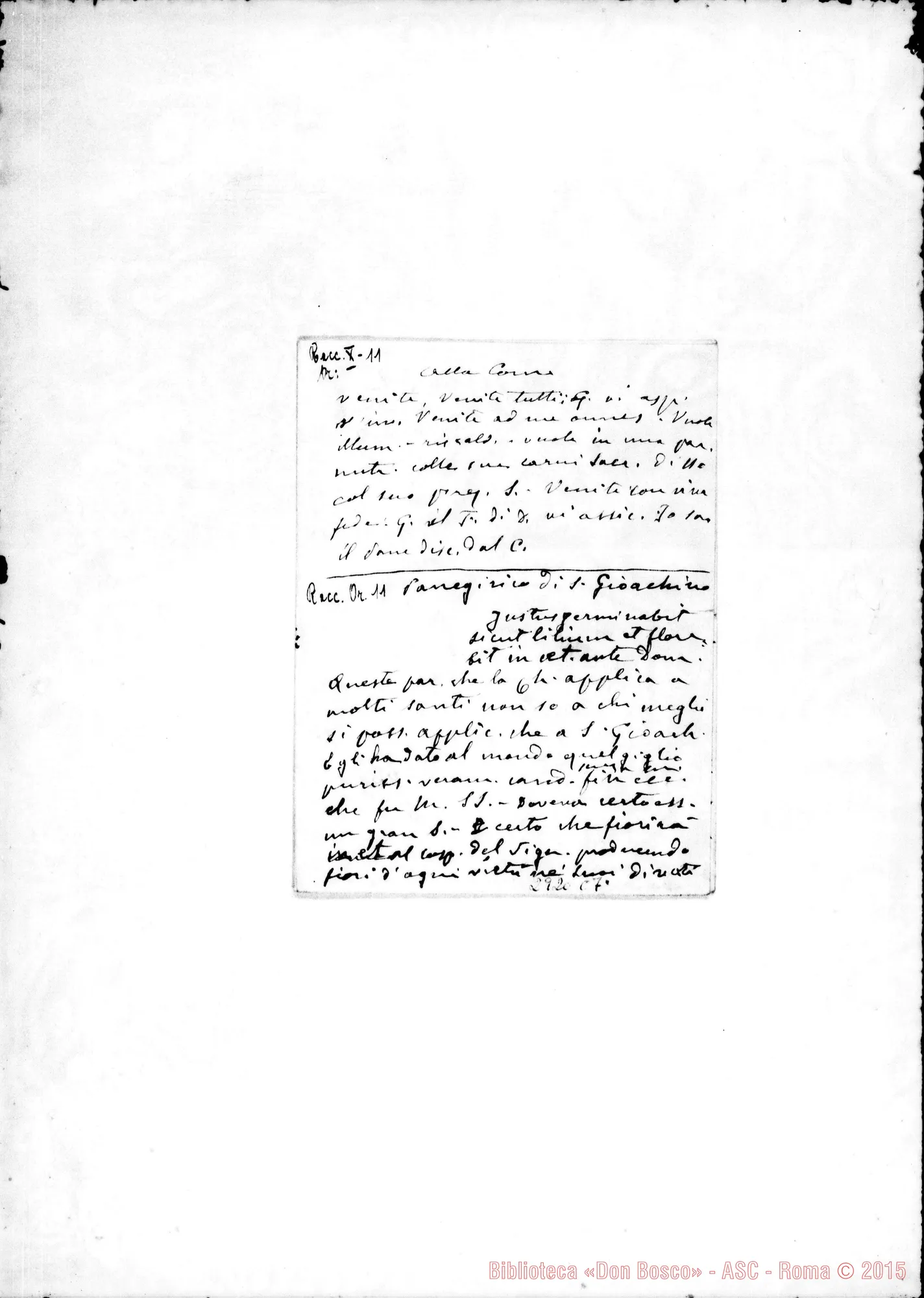 Fotogramma C 7 — Panegirico di S. Gioachino