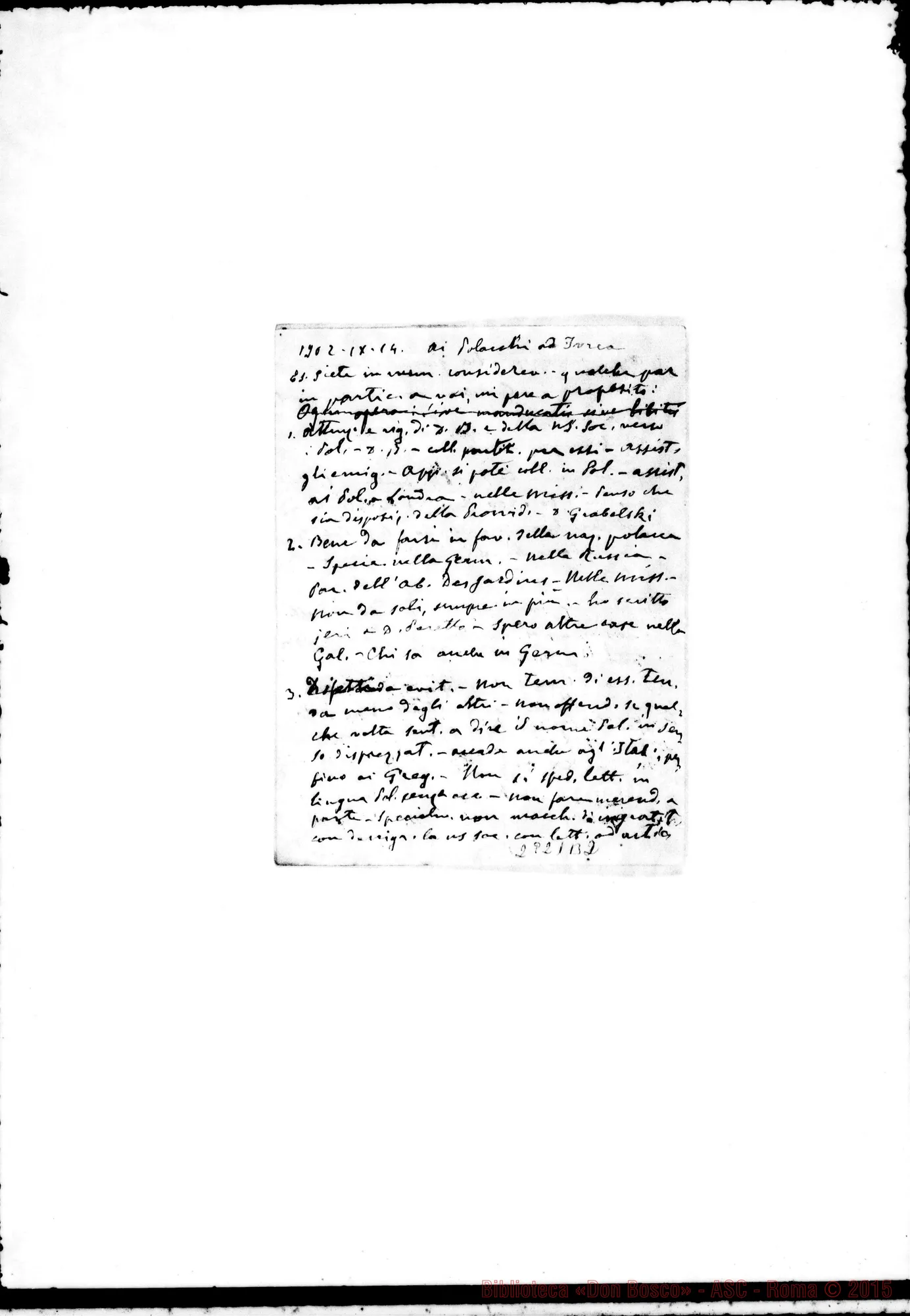 Fotogramma B 2 — Chiusa degli esercizi degli artigianelli. 9-09-1902