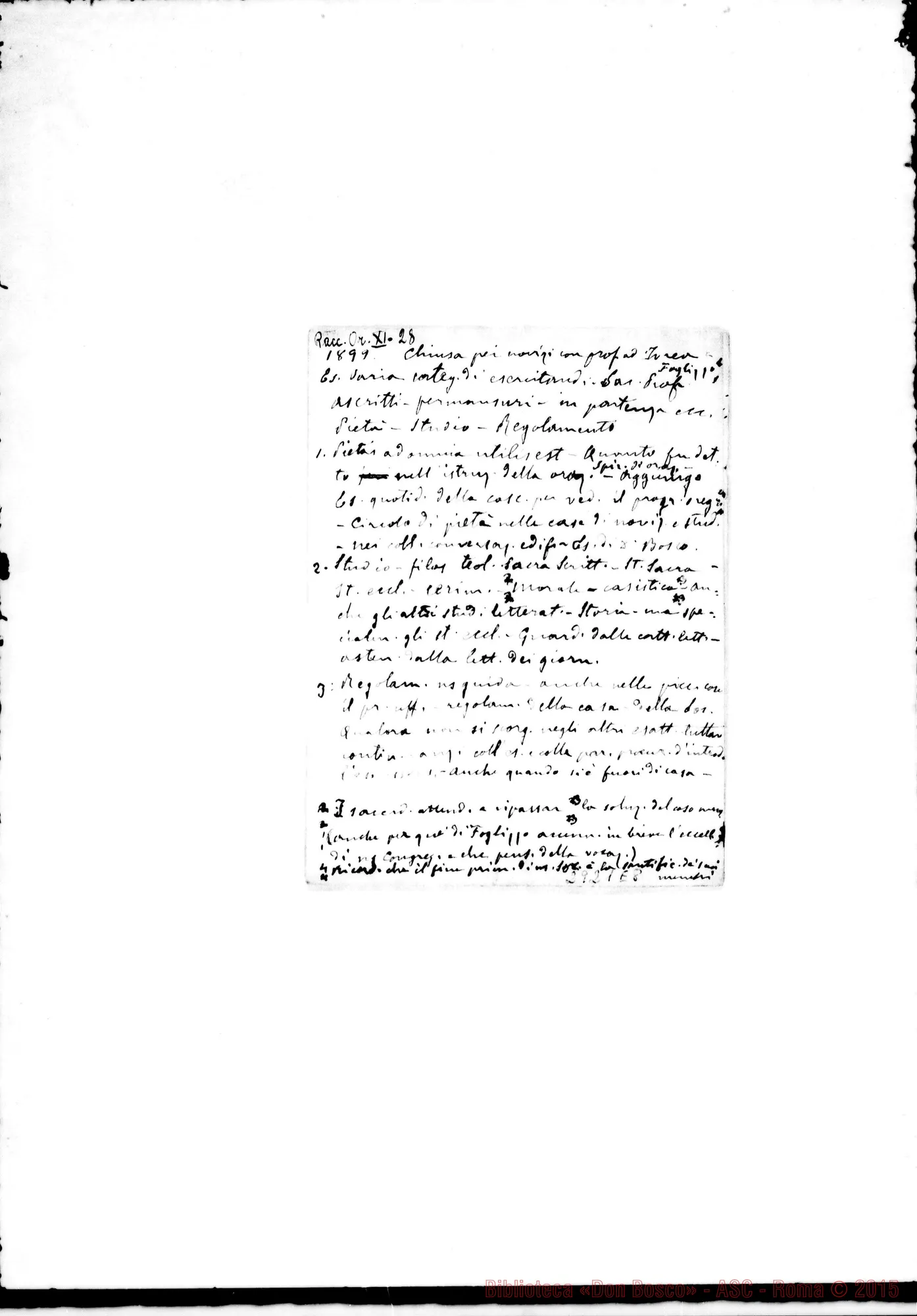 Fotogramma E 8 — Chiusa per i novizi con professione ad Ivrea, 1899