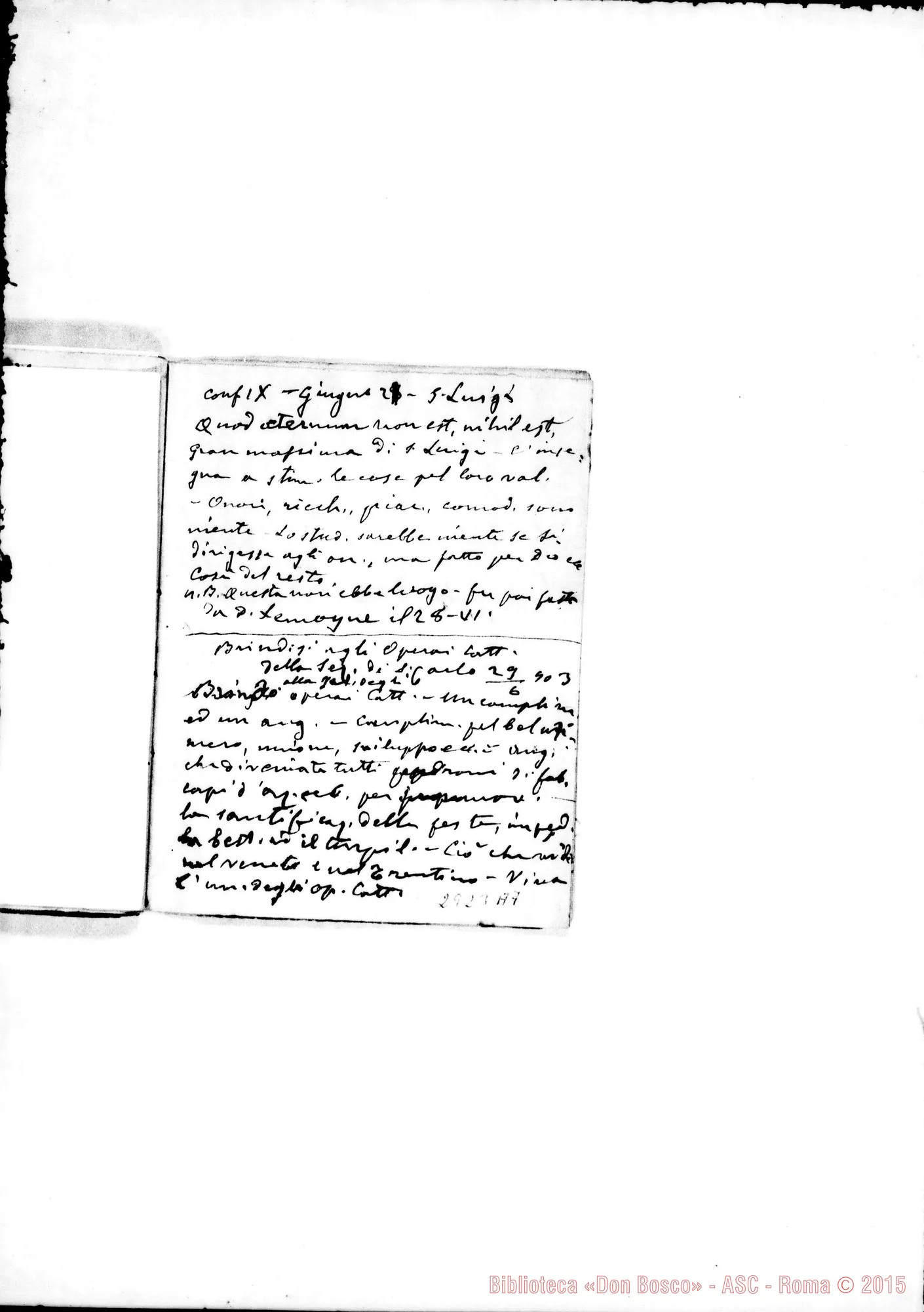 Fotogramma A 7 — Conferenze ai Confratelli: Dal 10-11-1895, fino al 22-05-1904