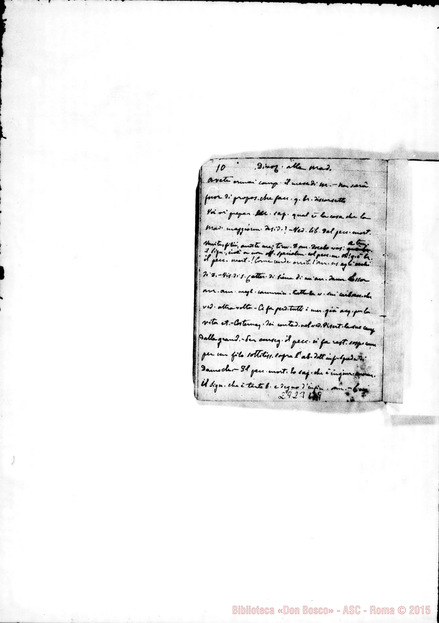 Fotogramma B 9 — Discorsi di circostanza