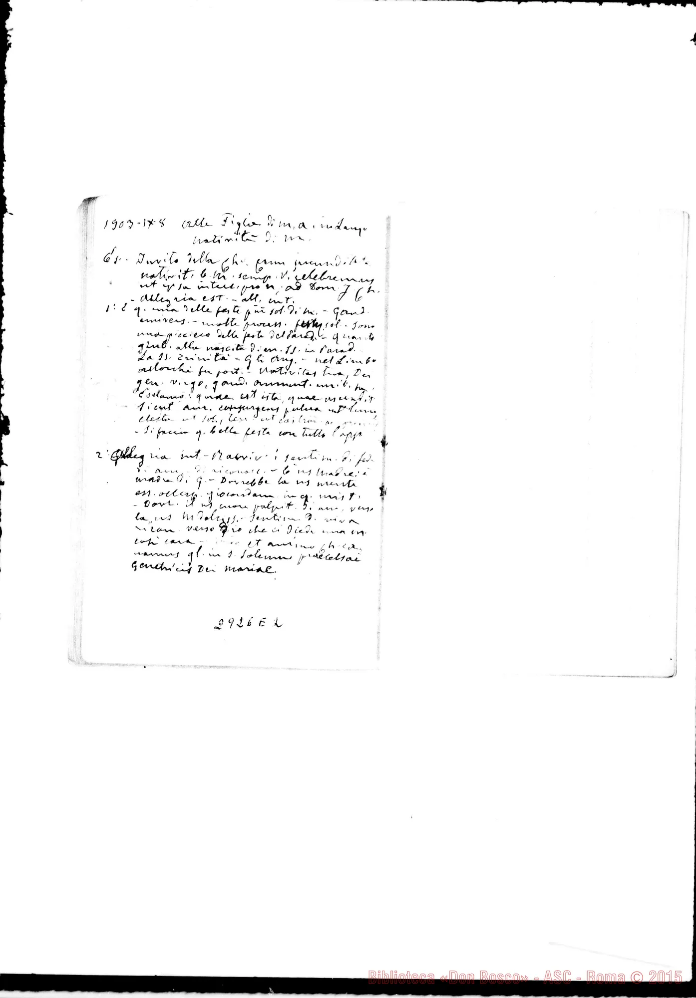 Fotogramma E 2 — Da ott. 1902 fino al 2-07-1905