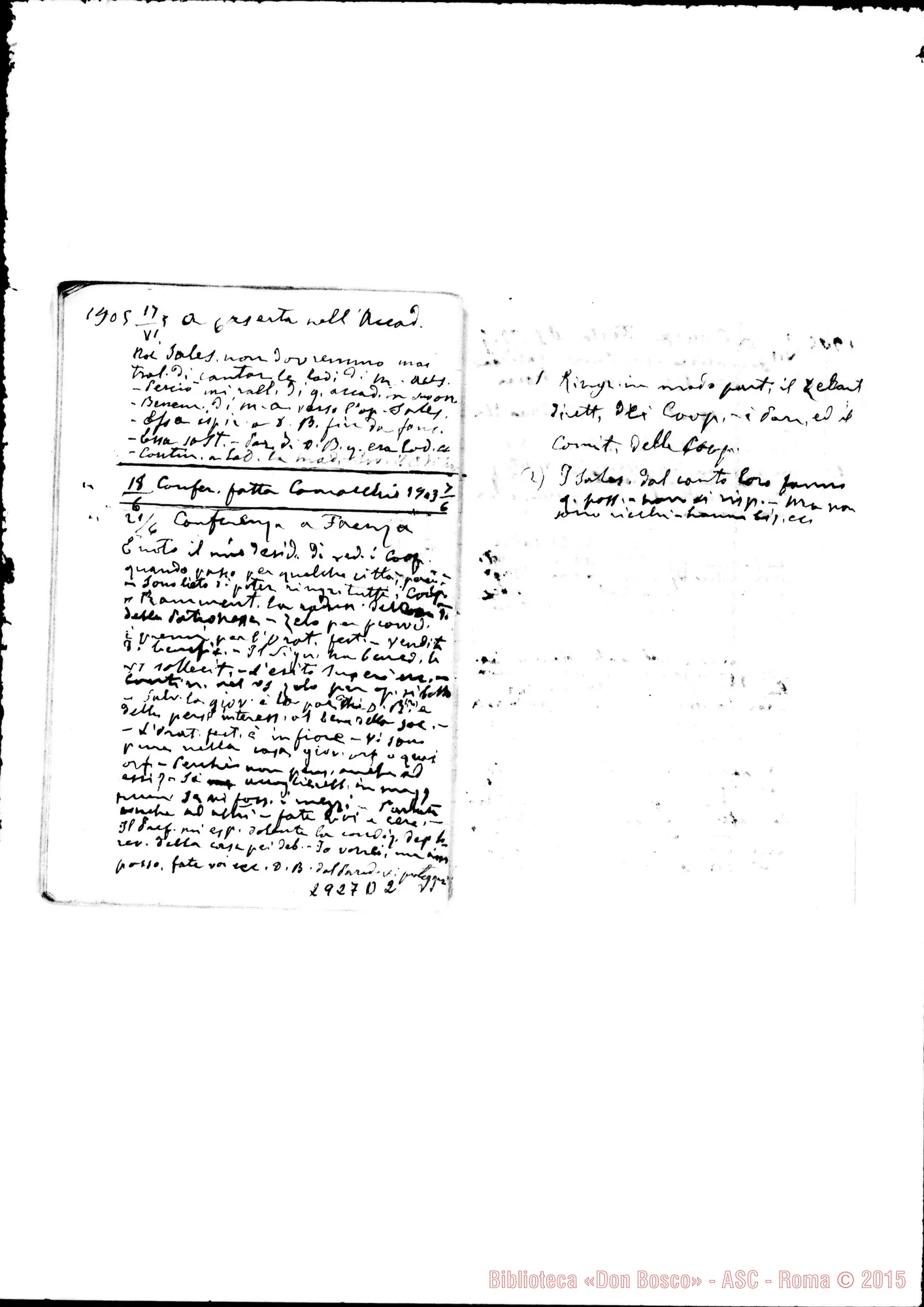 Fotogramma D 2 — Da ott. 1902 fino al 2-07-1905