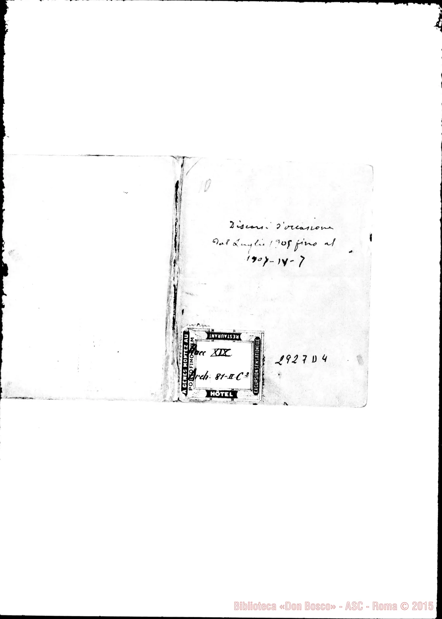 Fotogramma D 4 — Da lug. 1905 fino al 7-04-1907