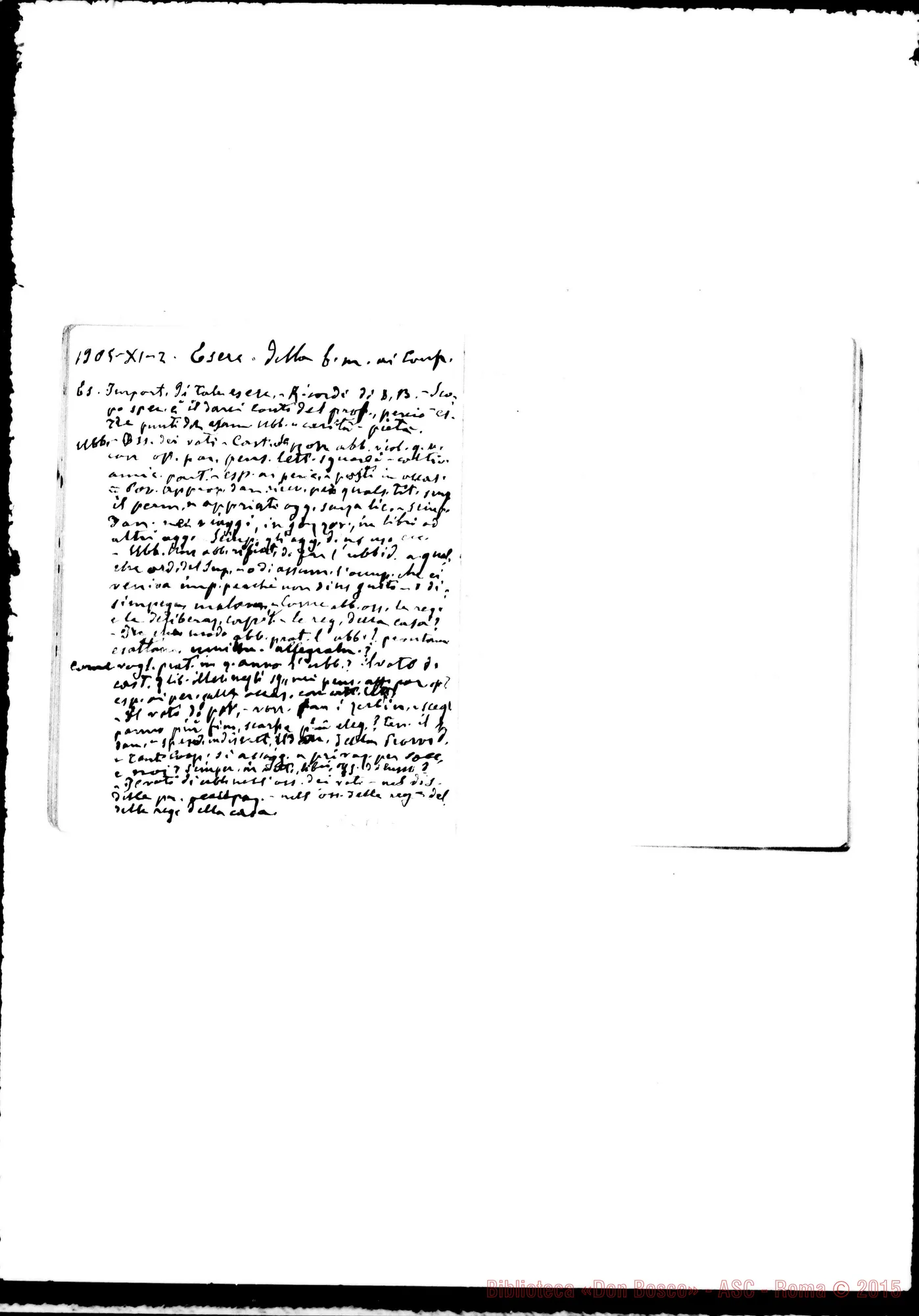 Fotogramma E 2 — Da lug. 1905 fino al 7-04-1907