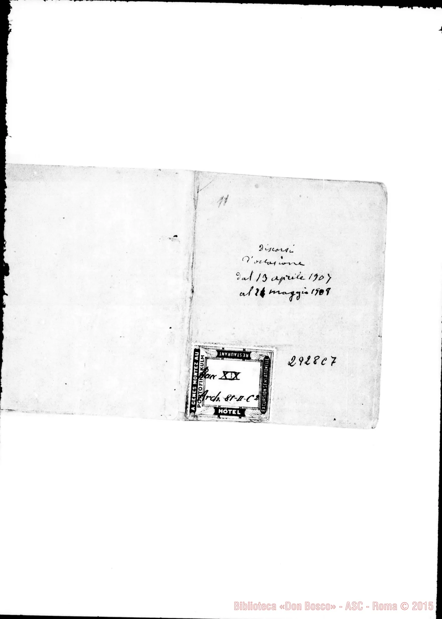 Fotogramma C 7 — Dal 13-04-1907 fino al 24-05-1908