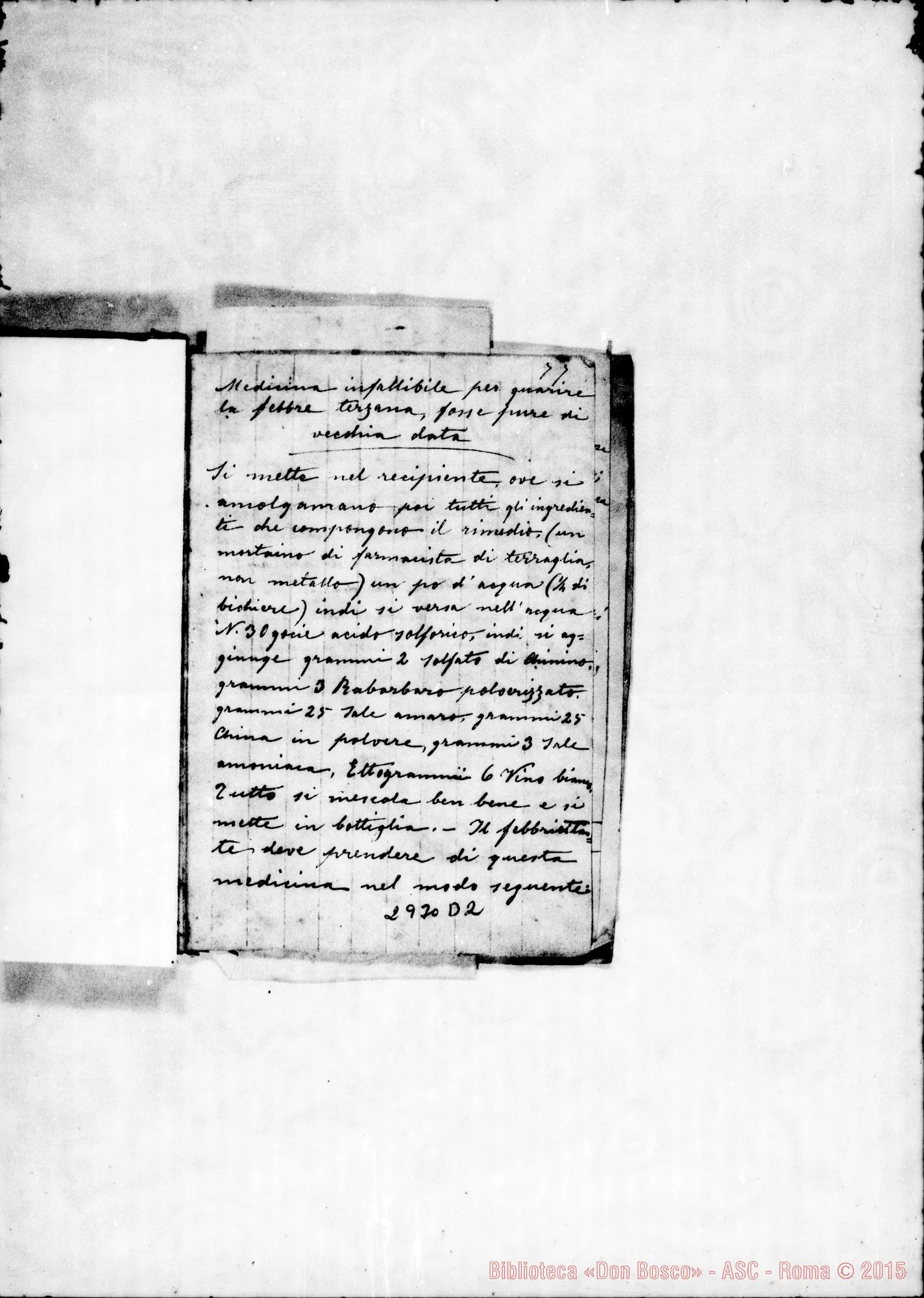 Fotogramma D 2 — Libro dell’esperienza. Comincia con l’incendi dell’Oratorio dell’Angelo Custode E finisce con avvisi per le vacanze