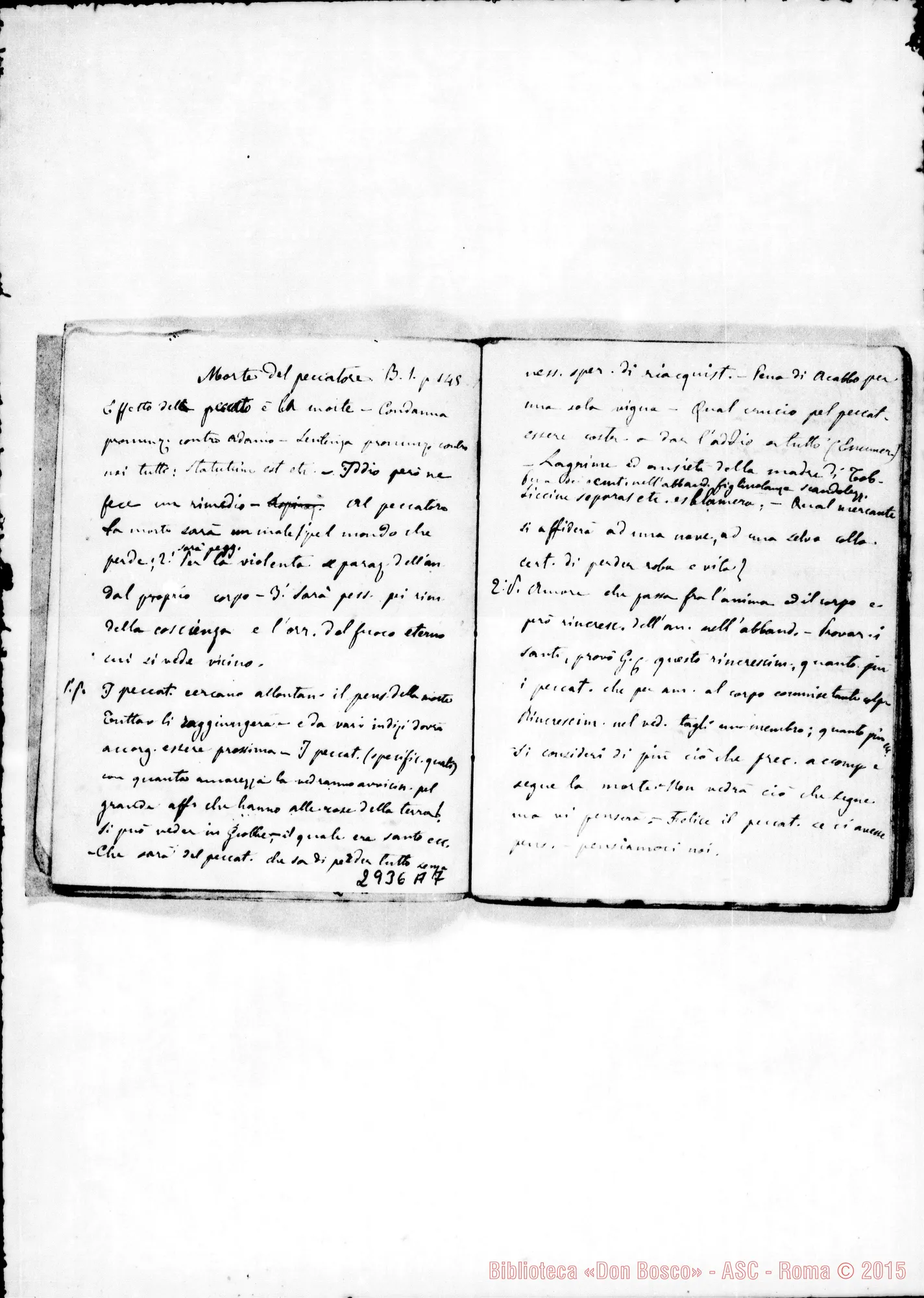 Fotogramma A 7 — Appunti di esercizi predicati A Borgo Cornalese nel 1872-73
