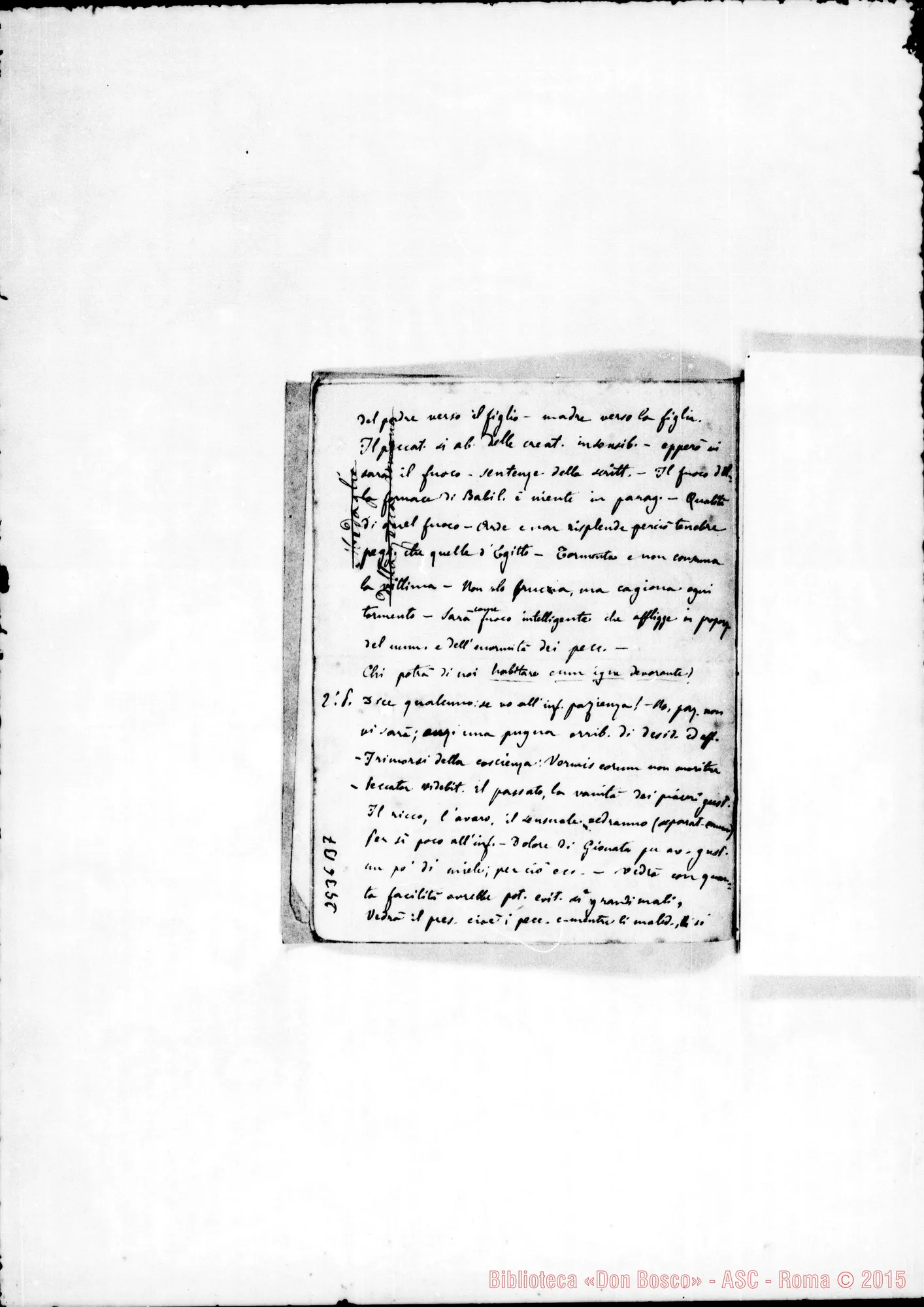 Fotogramma B 7 — Appunti di esercizi predicati A Borgo Cornalese nel 1872-73