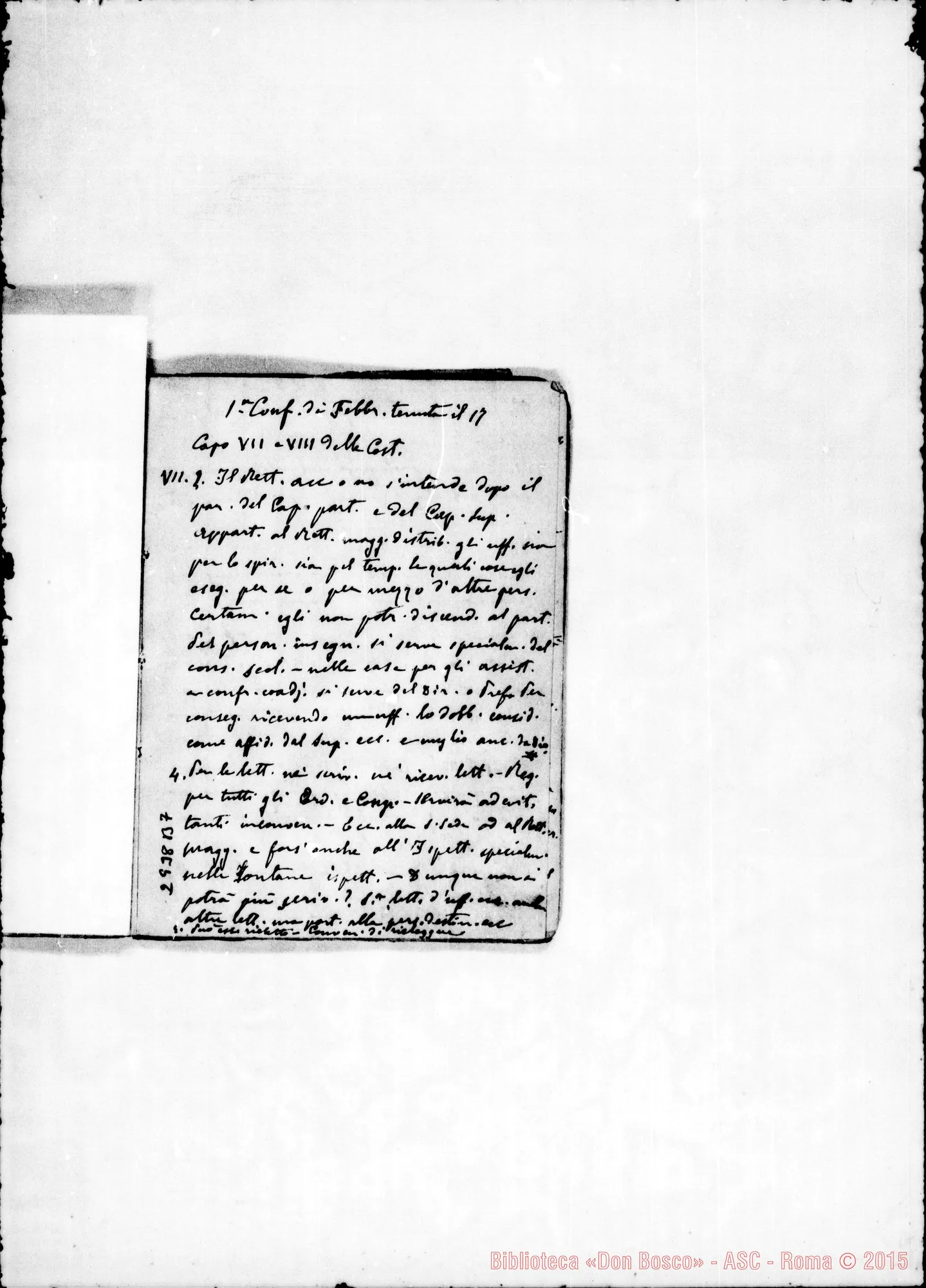Fotogramma B 7 — Conferenze: Dal 22-04-1883 fino ad agosto 1884