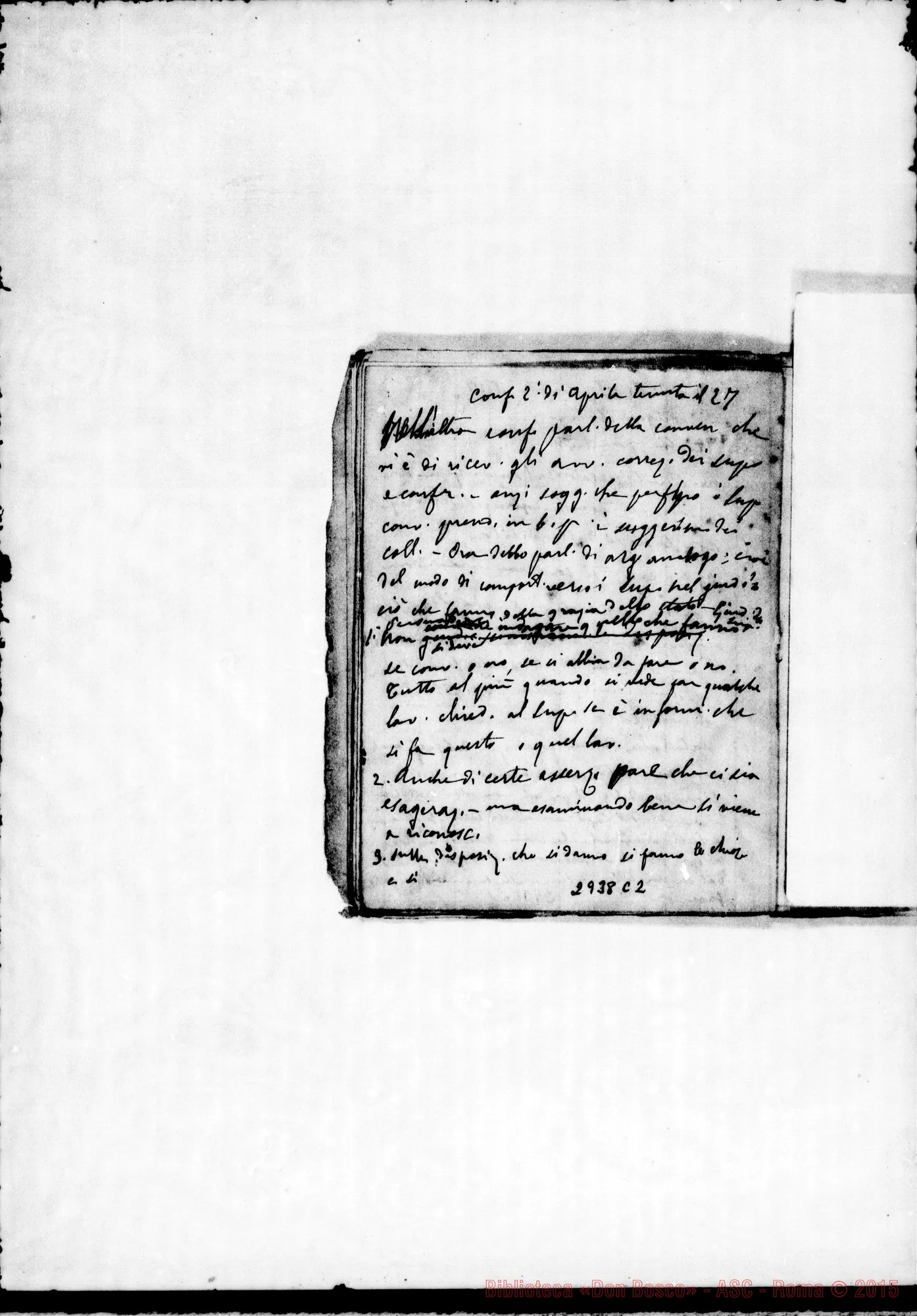 Fotogramma C 2 — Conferenze: Dal 22-04-1883 fino ad agosto 1884