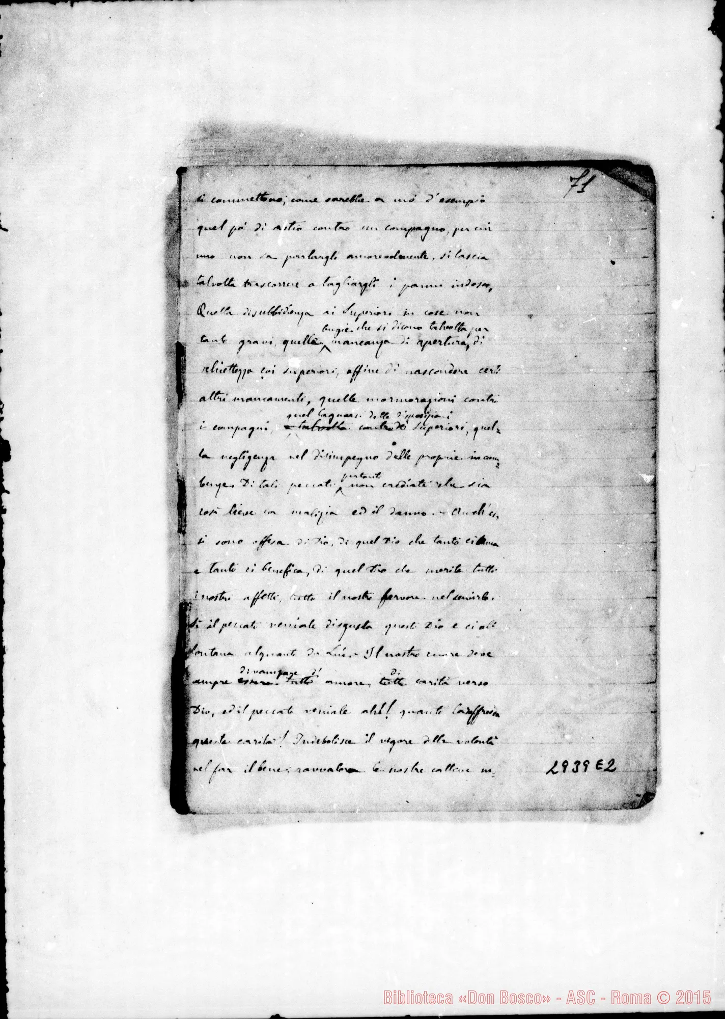 Fotogramma E 2 — Esercizi spirituali: Quaderno 1