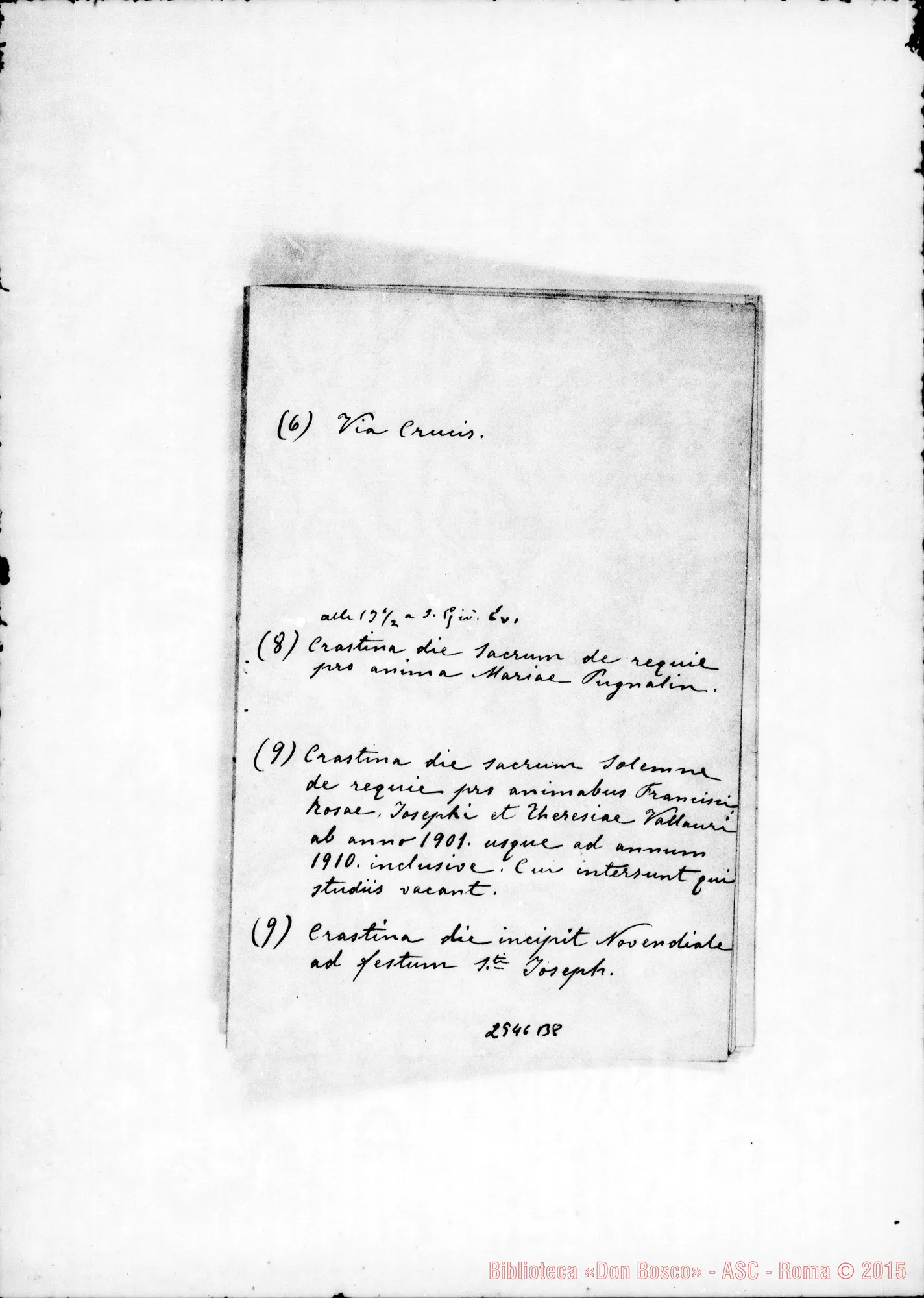Fotogramma B 8 — Conferenze ai confratelli: 1905-1910
