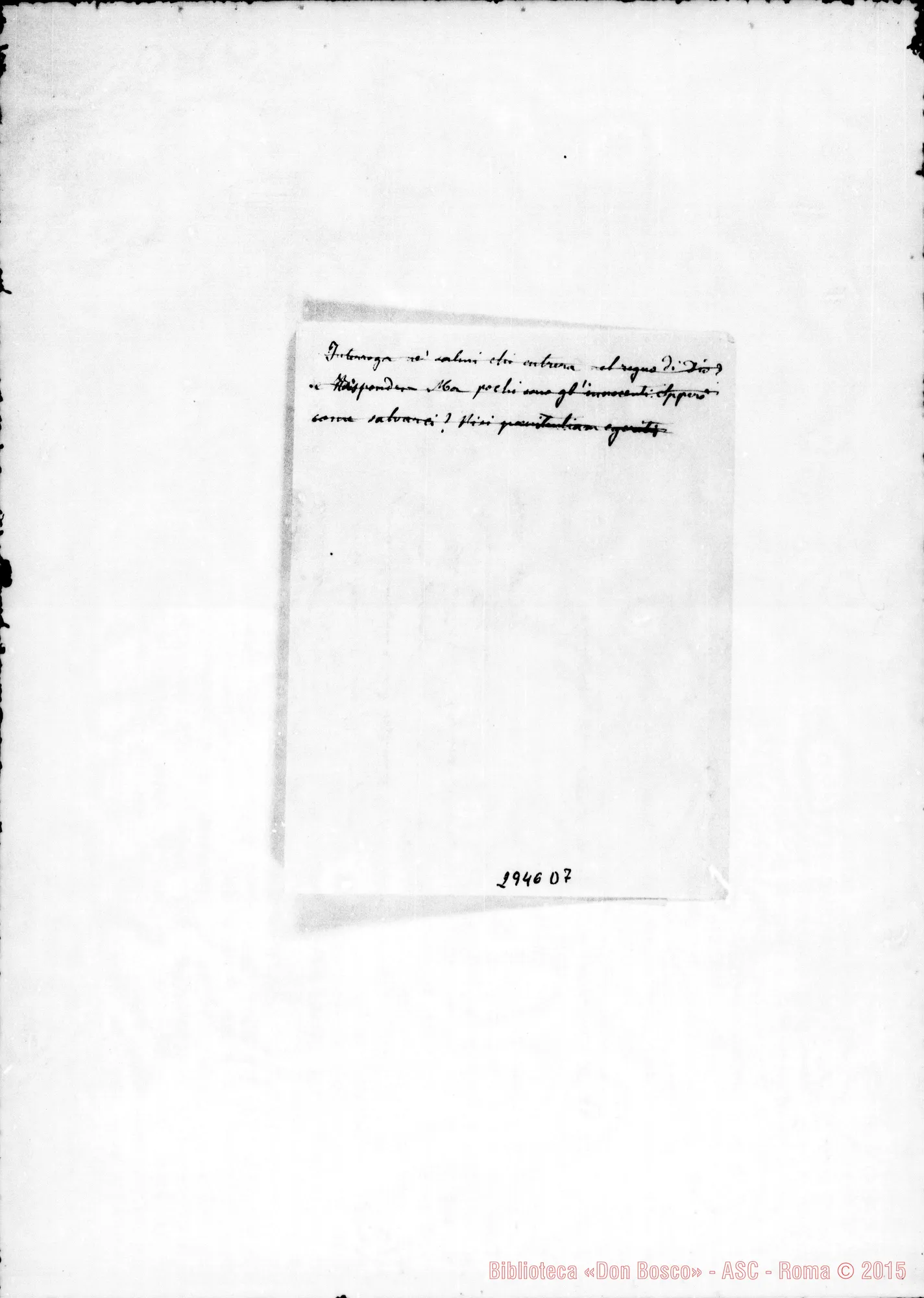 Fotogramma D 7 — Prediche, panegirici, discorsi di circostanza…