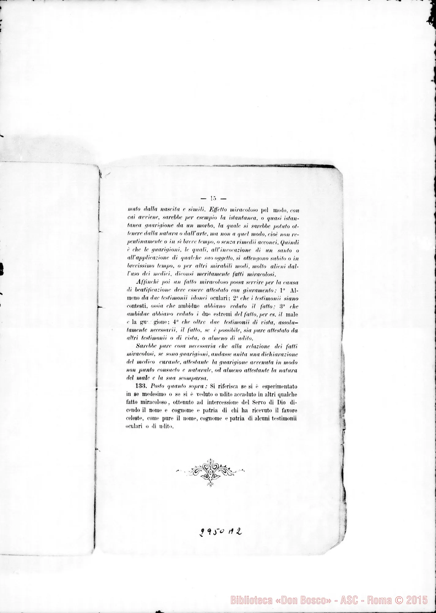 Fotogramma A 2 — Deposizione per la Causa di D. Bosco: Modulo ufficiale stampato con appunti autogr di D. Rua