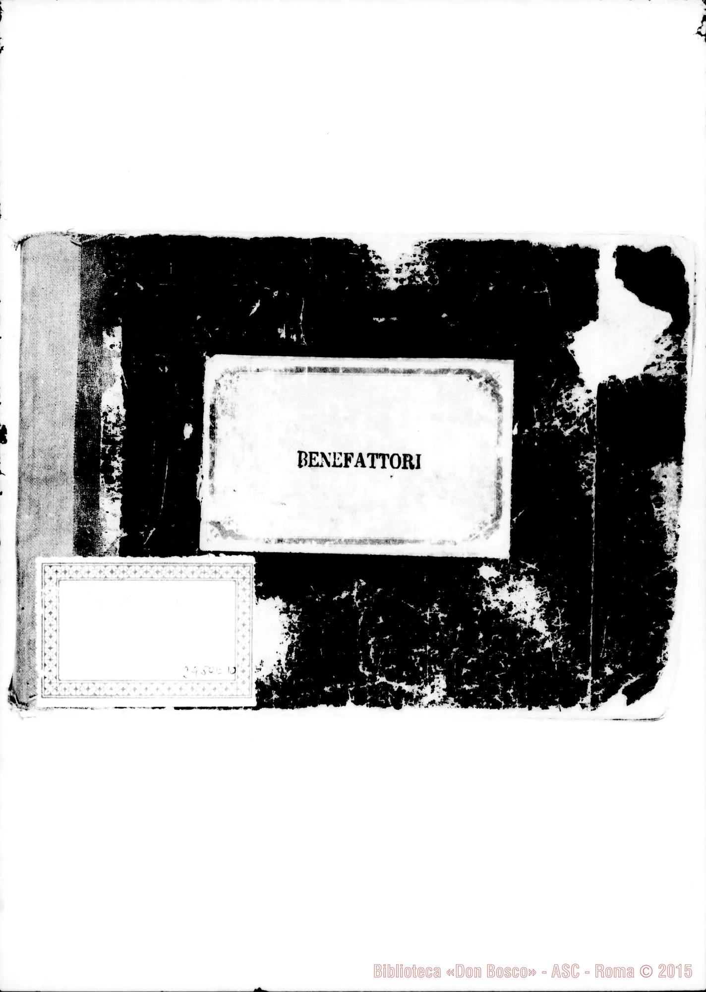 Fotogramma E 10 — Benefattori: Quaderno con indirizzi di cooperatori. Non tutto ms. di D. Rua