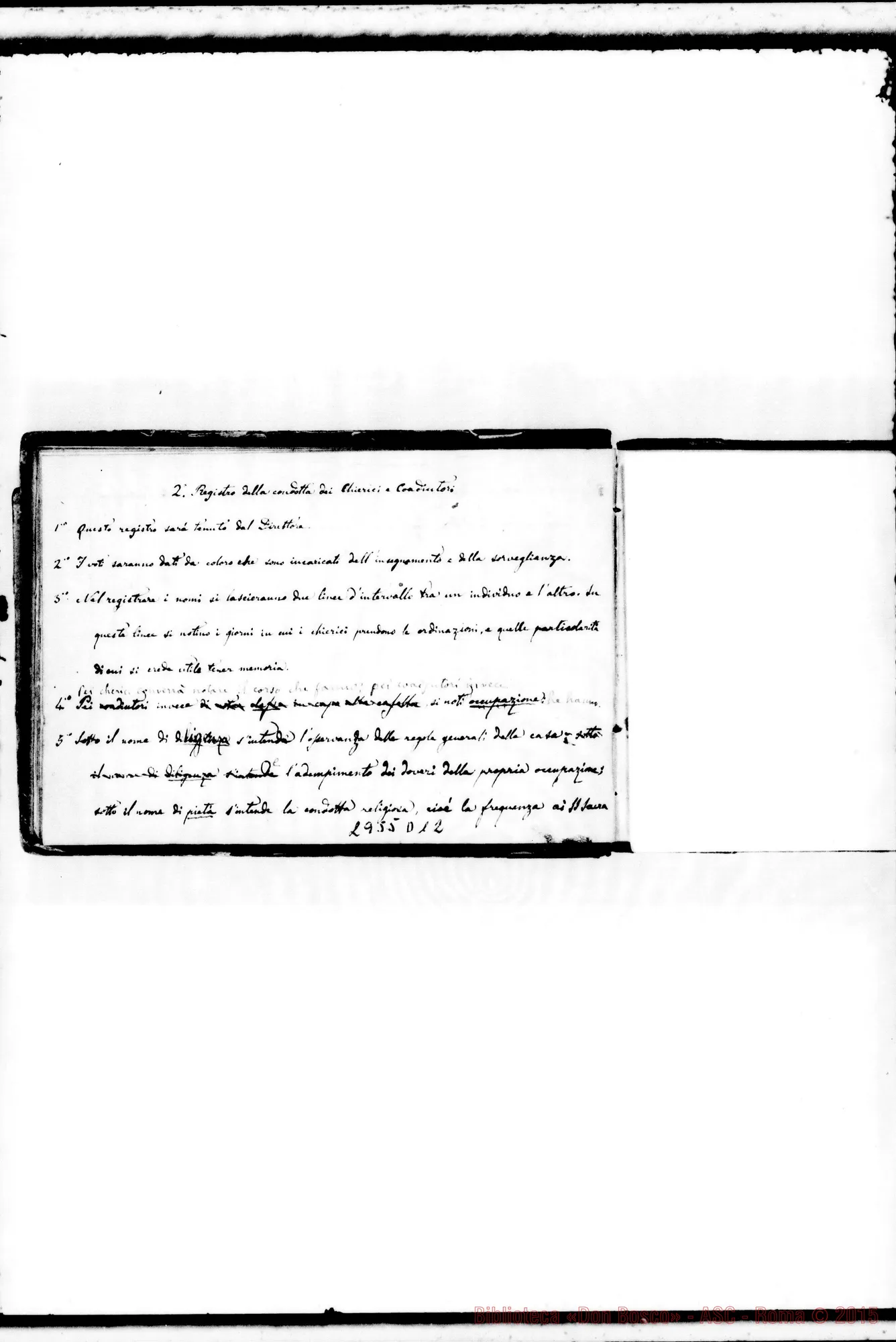 Fotogramma D 12 — Visite, norme, relazioni su varie Case fino all’anno 1885. Tutto ms. Rua