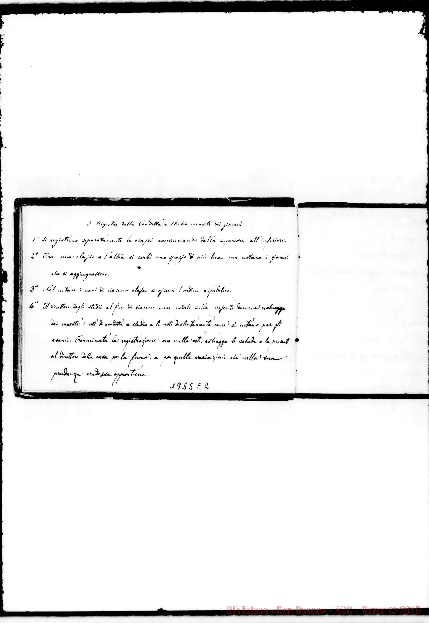 Fotogramma E 2 — Visite, norme, relazioni su varie Case fino all’anno 1885. Tutto ms. Rua